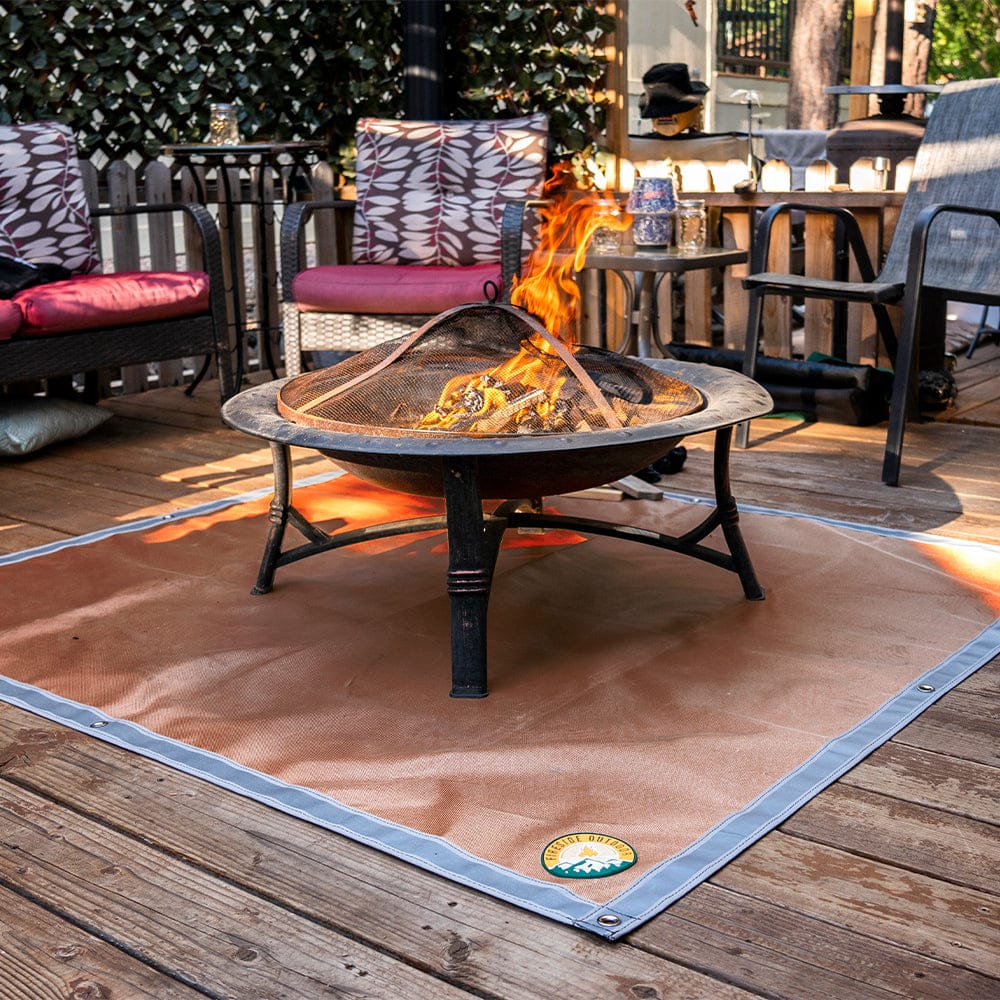 Fireside Outdoor Pop-Up Pit Accessories Ember Mat - Protect The Ground From Popping Embers or Dripping Grease