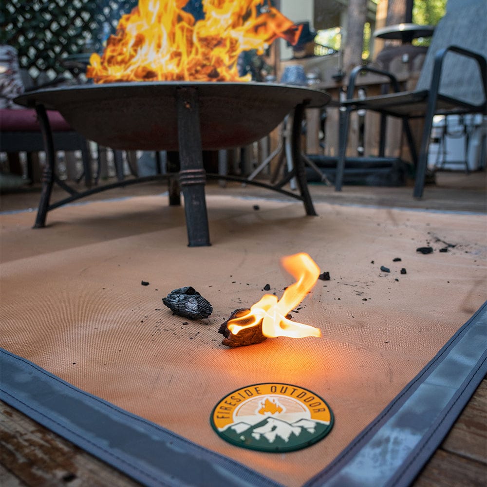 Fireside Outdoor Pop-Up Pit Accessories Ember Mat - Protect The Ground From Popping Embers or Dripping Grease