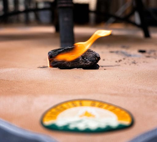 Fireside Outdoor Pop-Up Pit Accessories Ember Mat - Protect The Ground From Popping Embers or Dripping Grease