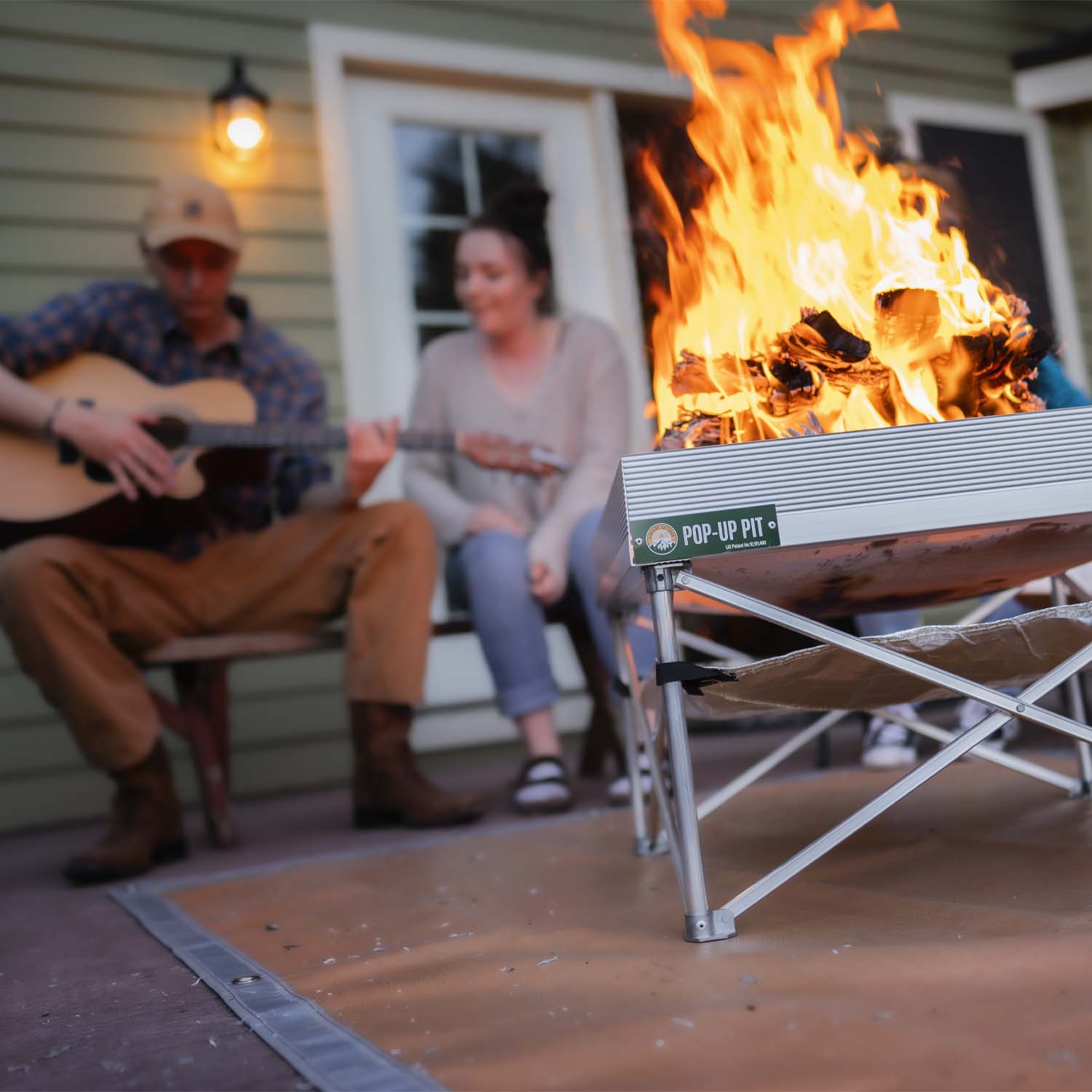 Fireside Outdoor Pop-Up Pit Accessories Fireside Outdoor Pop-Up Fire Pit & Heat Shield Bundle