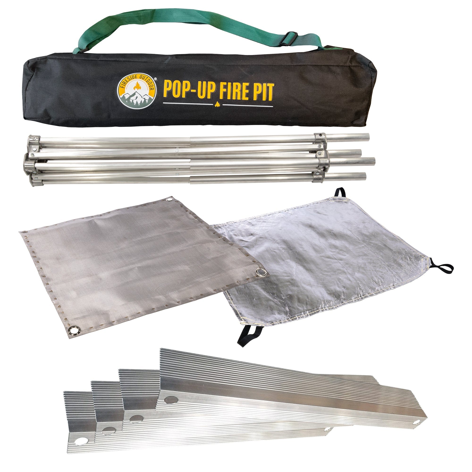 Fireside Outdoor Pop-Up Pit Accessories Fireside Outdoor Pop-Up Fire Pit & Heat Shield Bundle