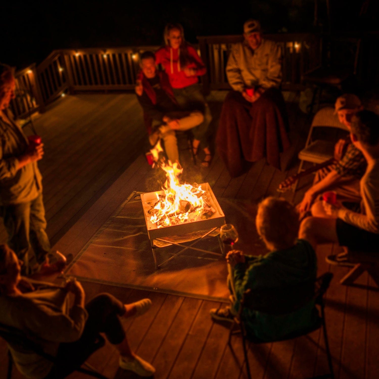 Fireside Outdoor Pop-Up Pit Accessories Fireside Outdoor Pop-Up Fire Pit & Heat Shield Bundle