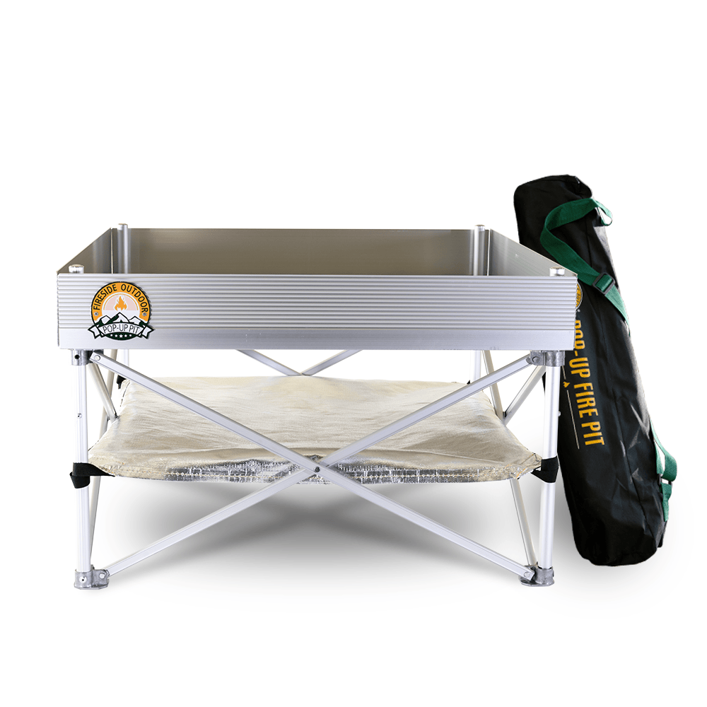 Fireside Outdoor Pop-Up Pit Accessories Fireside Outdoor Pop-Up Fire Pit & Heat Shield Bundle