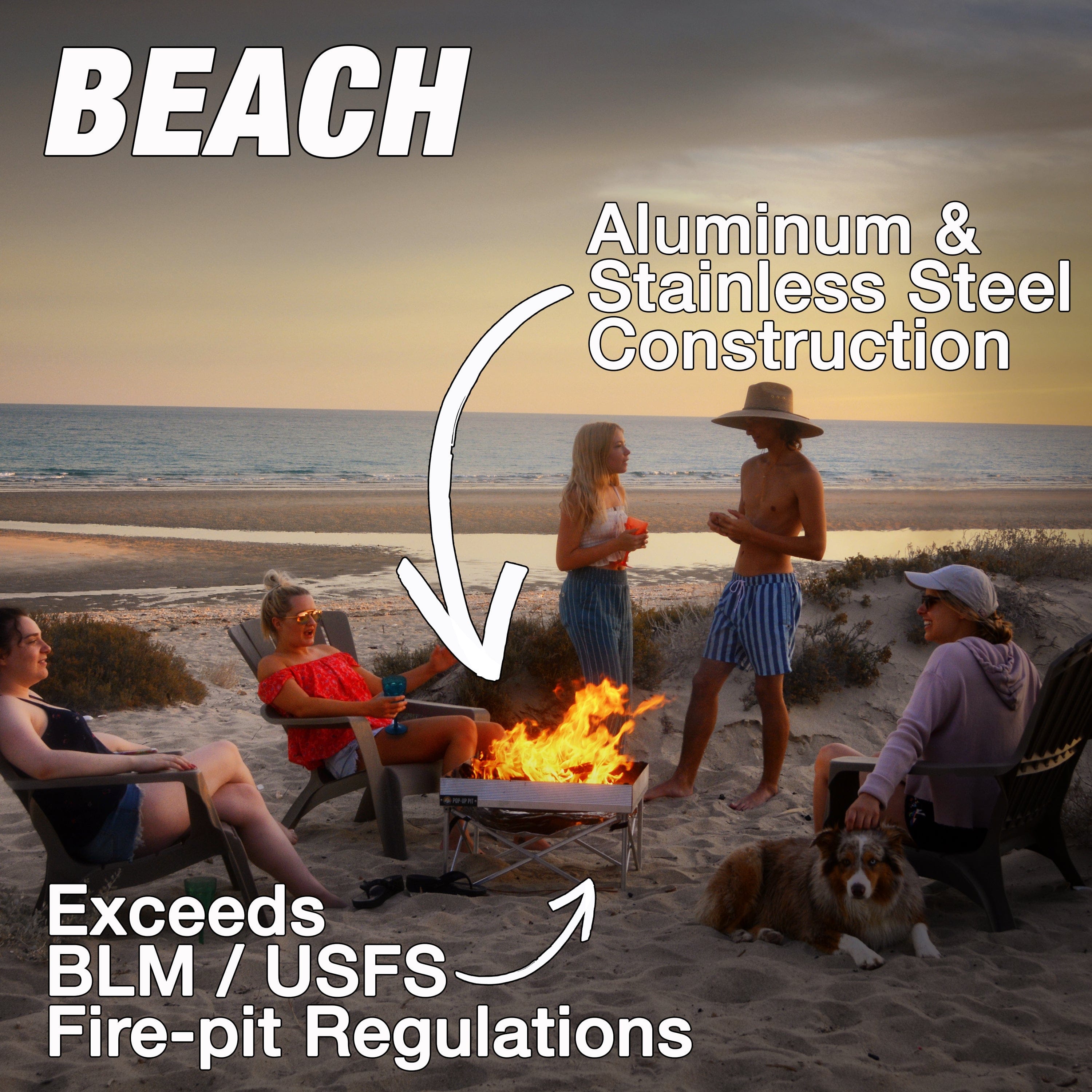 Fireside Outdoor Pop-Up Pit Accessories Pop-Up Fire Pit Base Kit