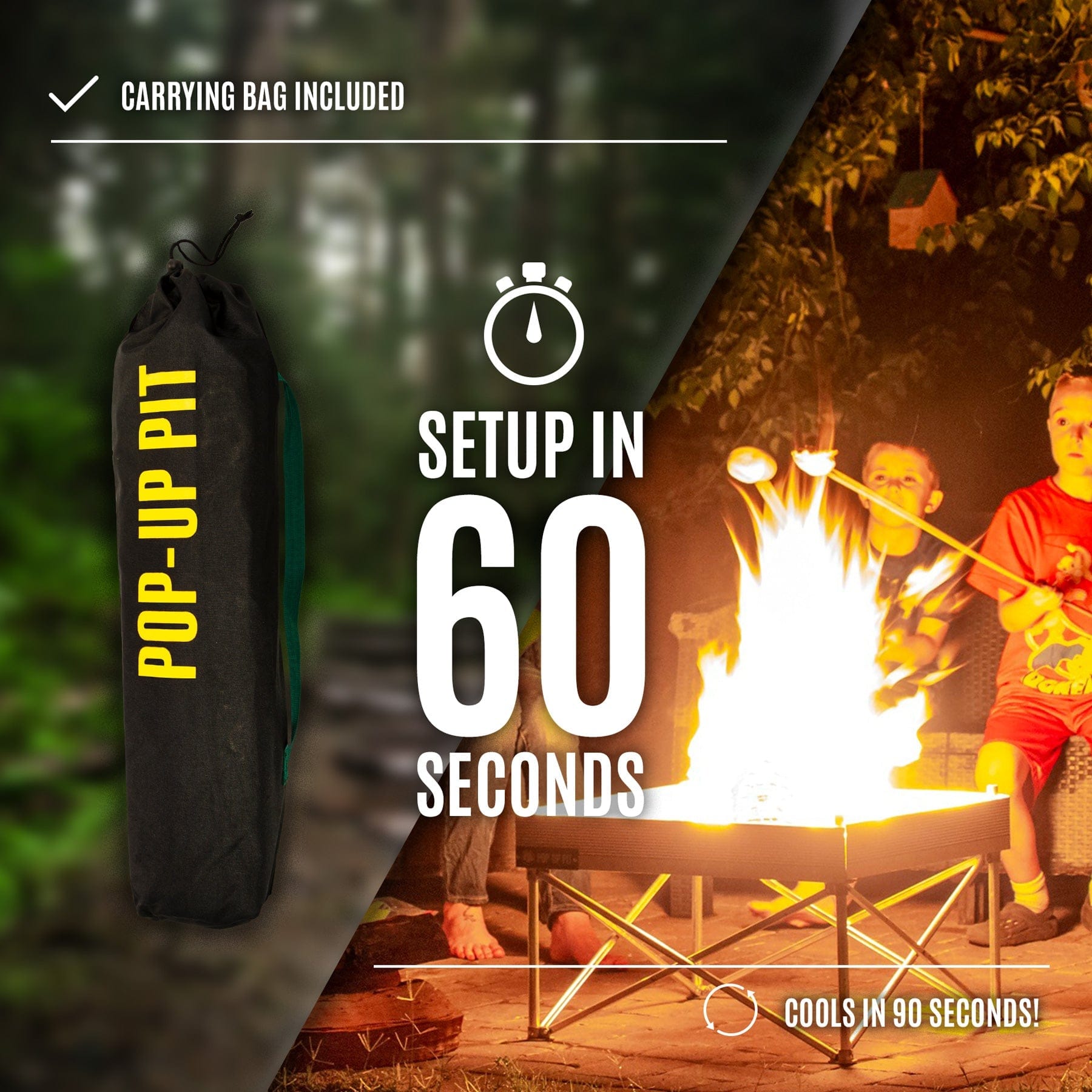 Fireside Outdoor Pop-Up Pit Accessories Pop-Up Fire Pit - Go Anywhere Kit
