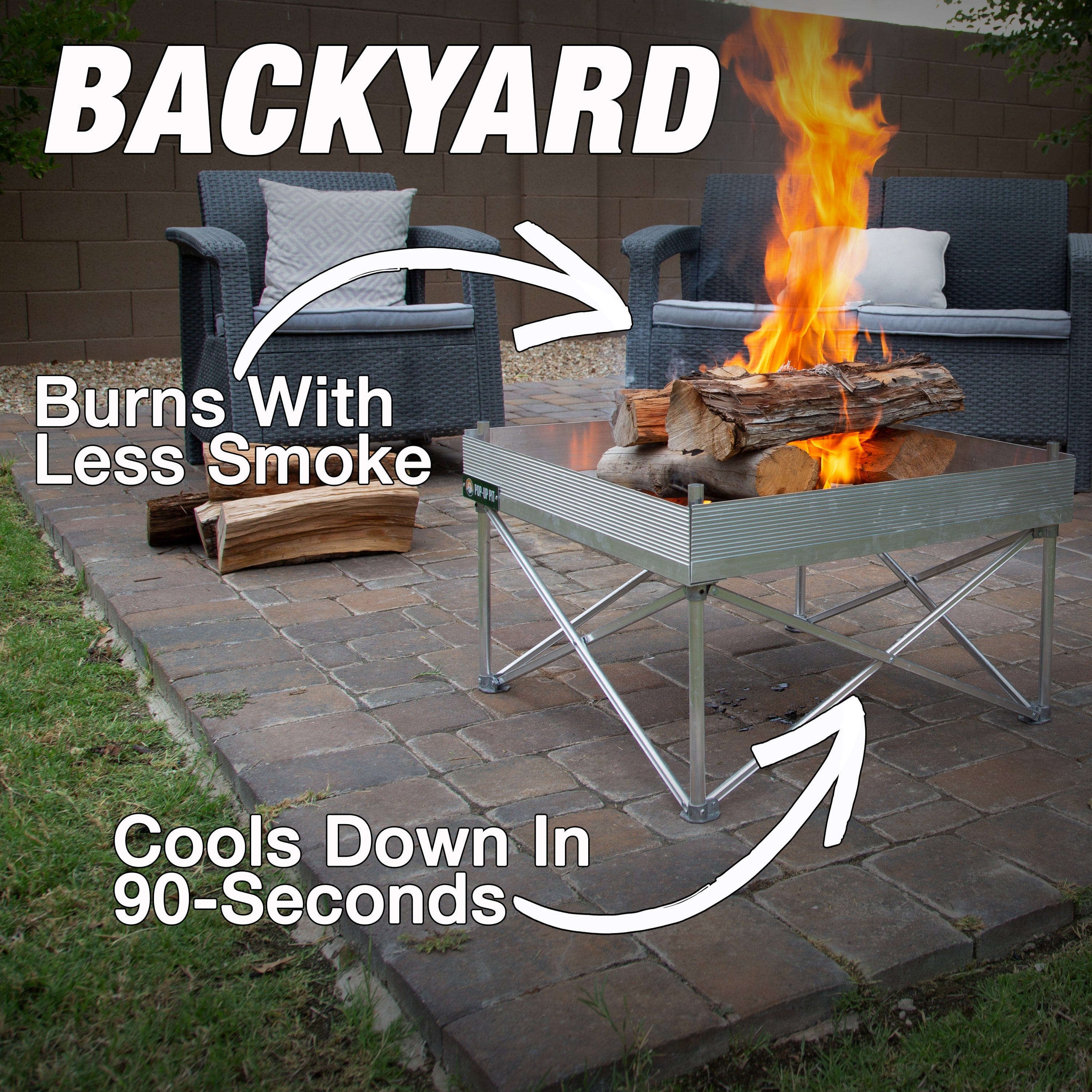Fireside Outdoor Pop-Up Pit Accessories Pop-Up Fire Pit - Go Anywhere Kit