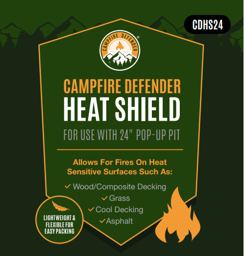Fireside Outdoor Pop-Up Pit Accessories Pop-Up Fire Pit Heat Shield