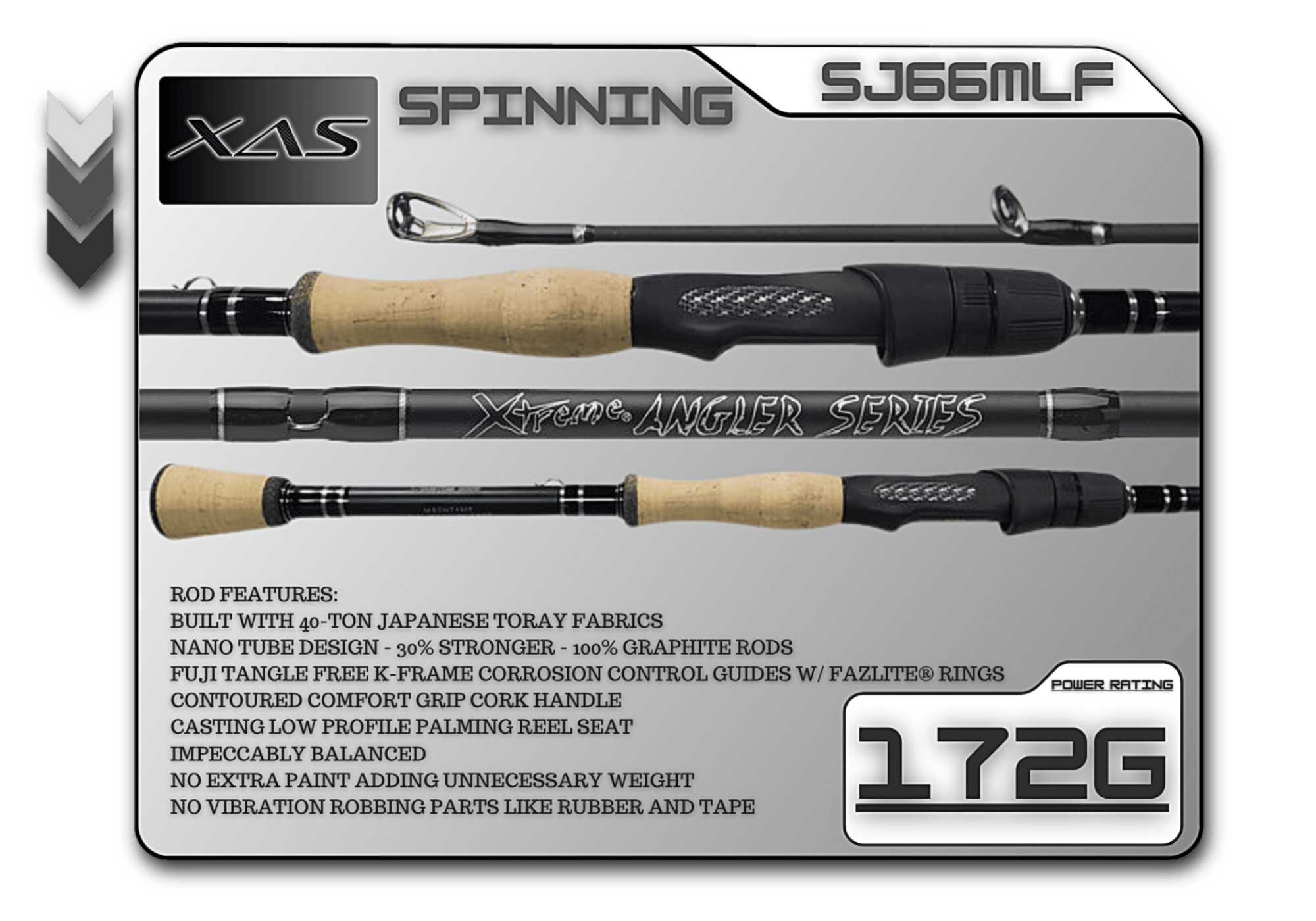 Fish Xtreme Rods Casting Rod SJ66MLF 6'6" Medium-Light Fast