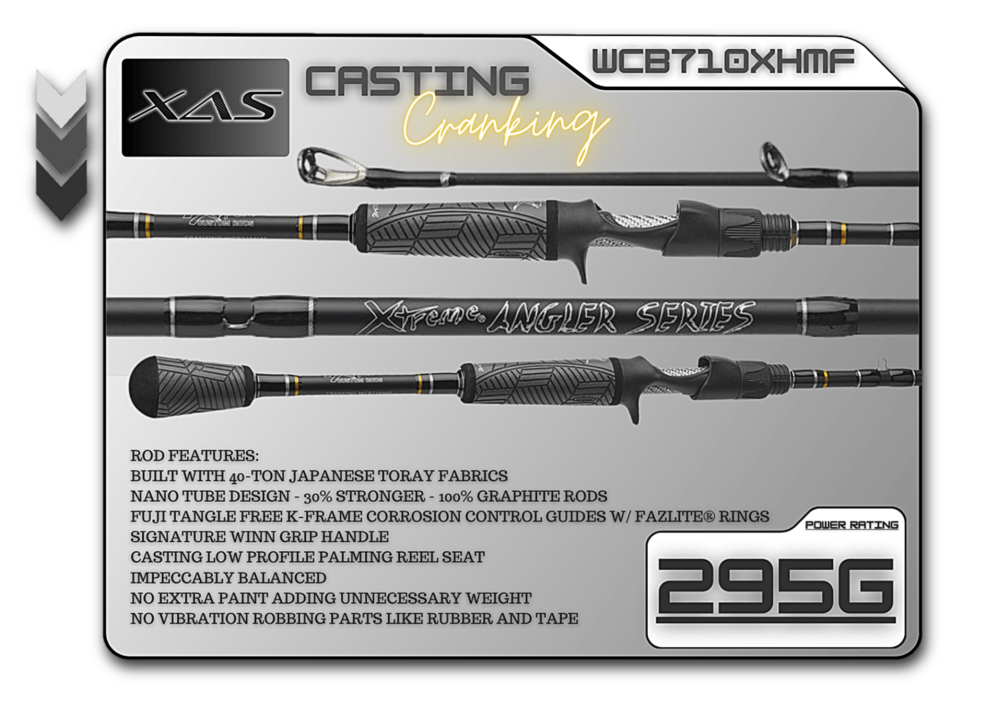 Fish Xtreme Rods Casting Rod WCB710XHMF 7'10" Xtra-Hvy Mod-Fast **Cranking**