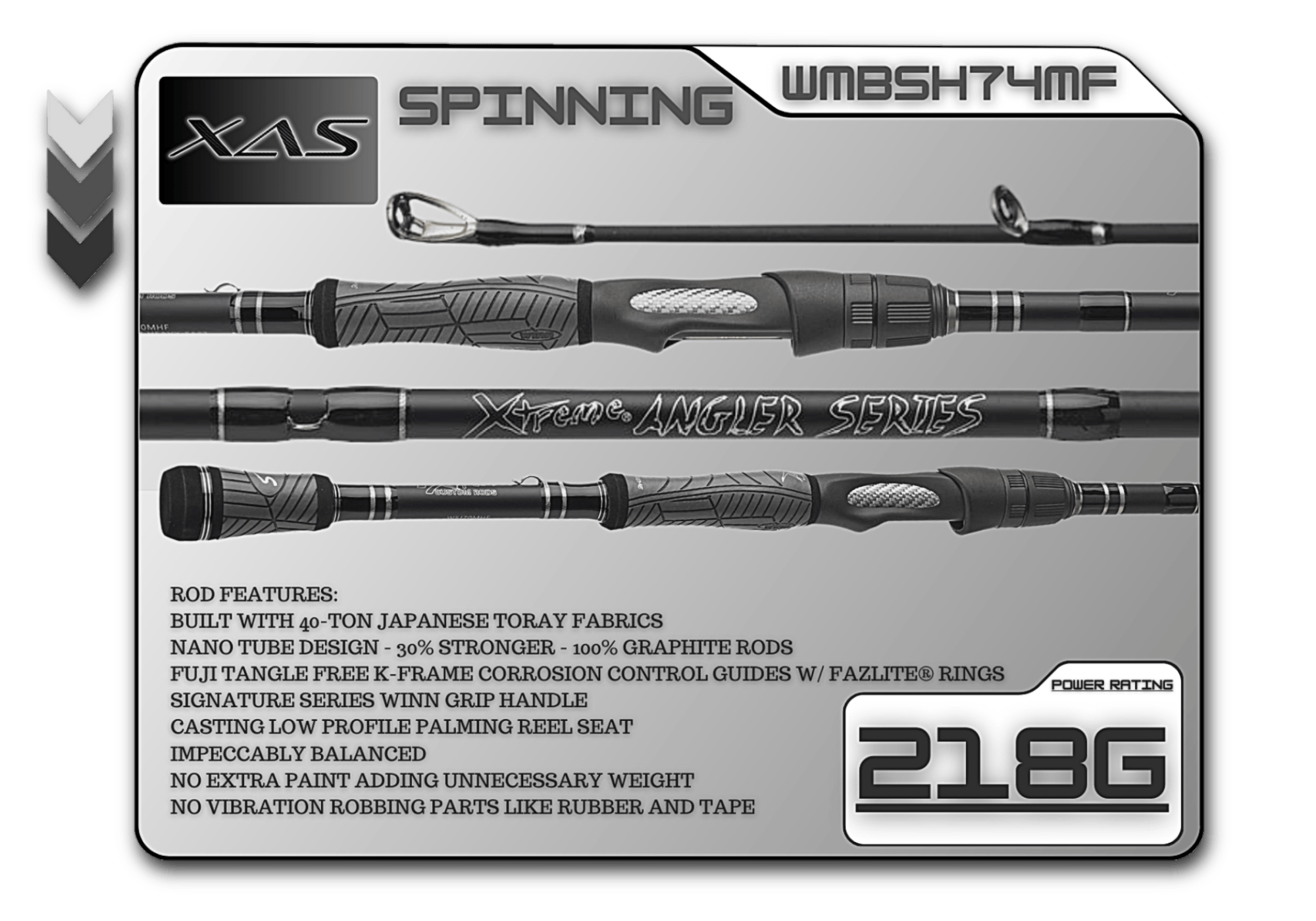 Fish Xtreme Rods Casting Rod WMBSH74MF 7'4" Medium Fast