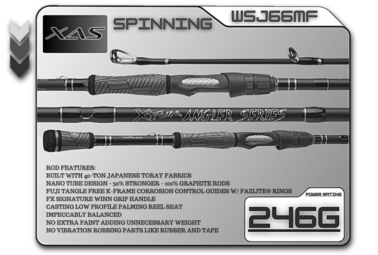 Fish Xtreme Rods Casting Rod WSJ66MF 6'6" Medium Fast