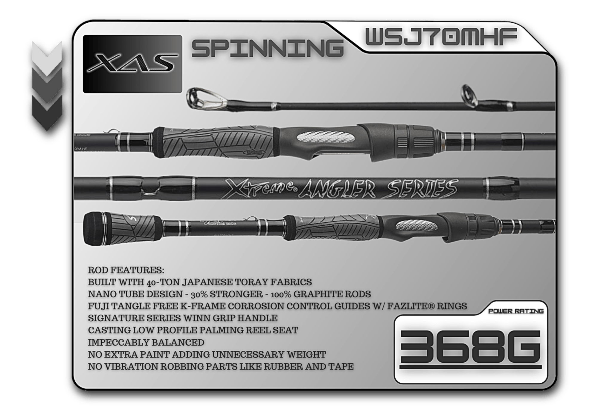 Fish Xtreme Rods Casting Rod WSJ70MHF 7'0" Medium Heavy Fast