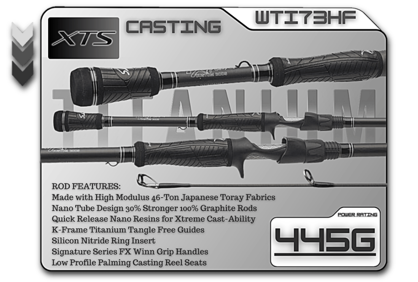 Fish Xtreme Rods Casting Rod WTI73HF  7'3" Heavy Fast **TITANIUM SERIES**