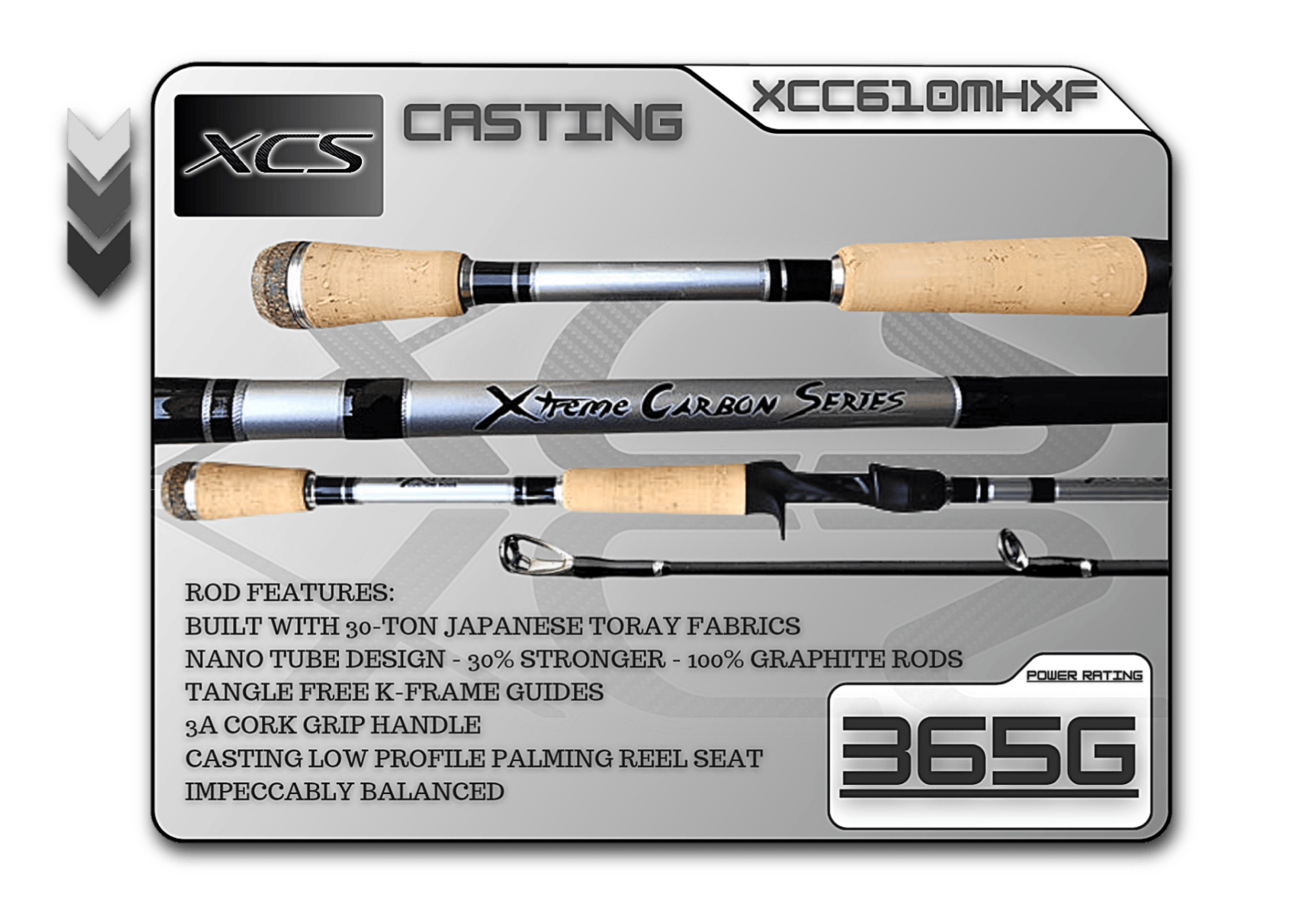 Fish Xtreme Rods Casting Rod XCC610MHXF (365G) 6'10" Medium Heavy X-Fast