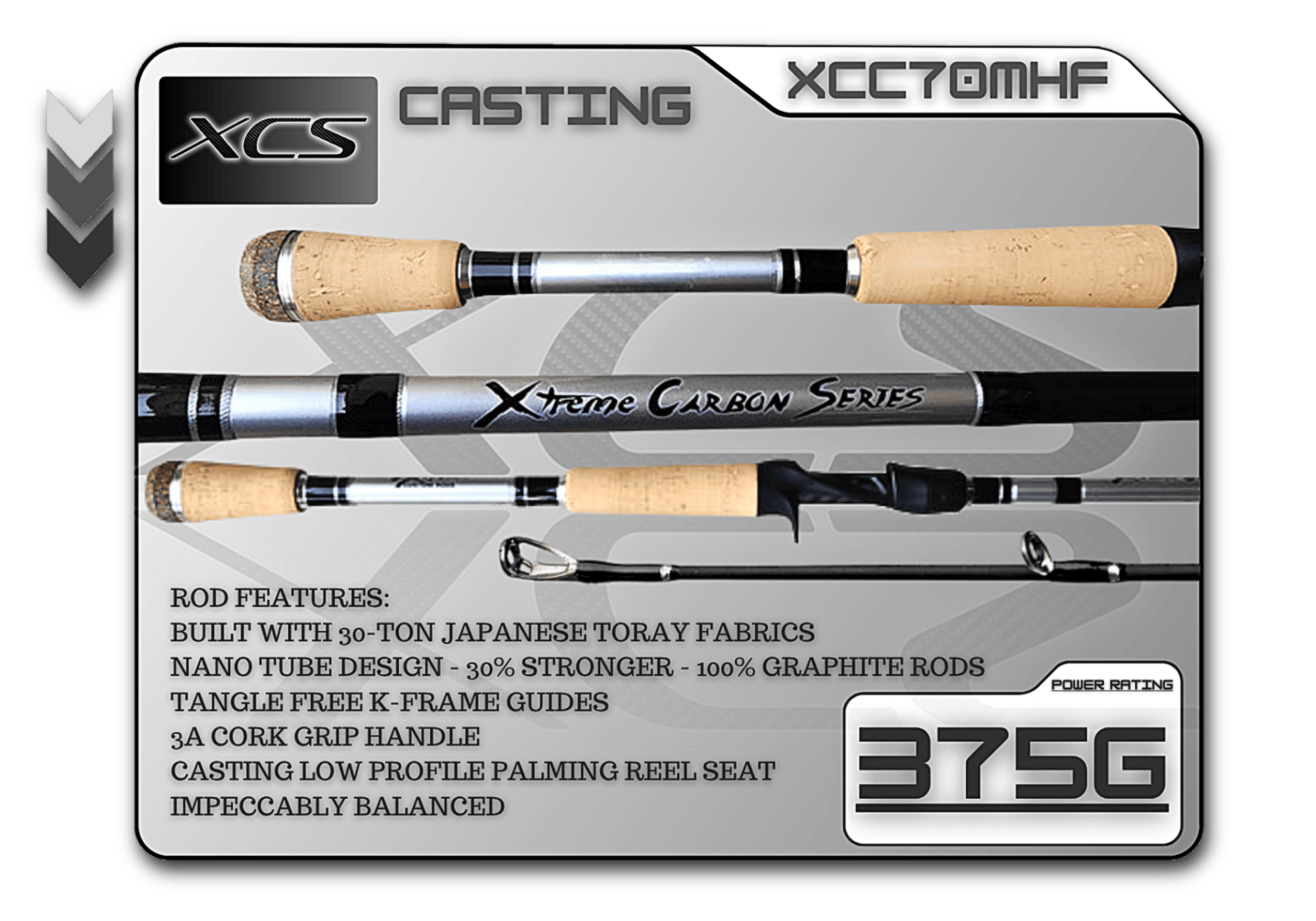 Fish Xtreme Rods Casting Rod XCC70MHF (375G) 7'0" Medium Heavy Fast