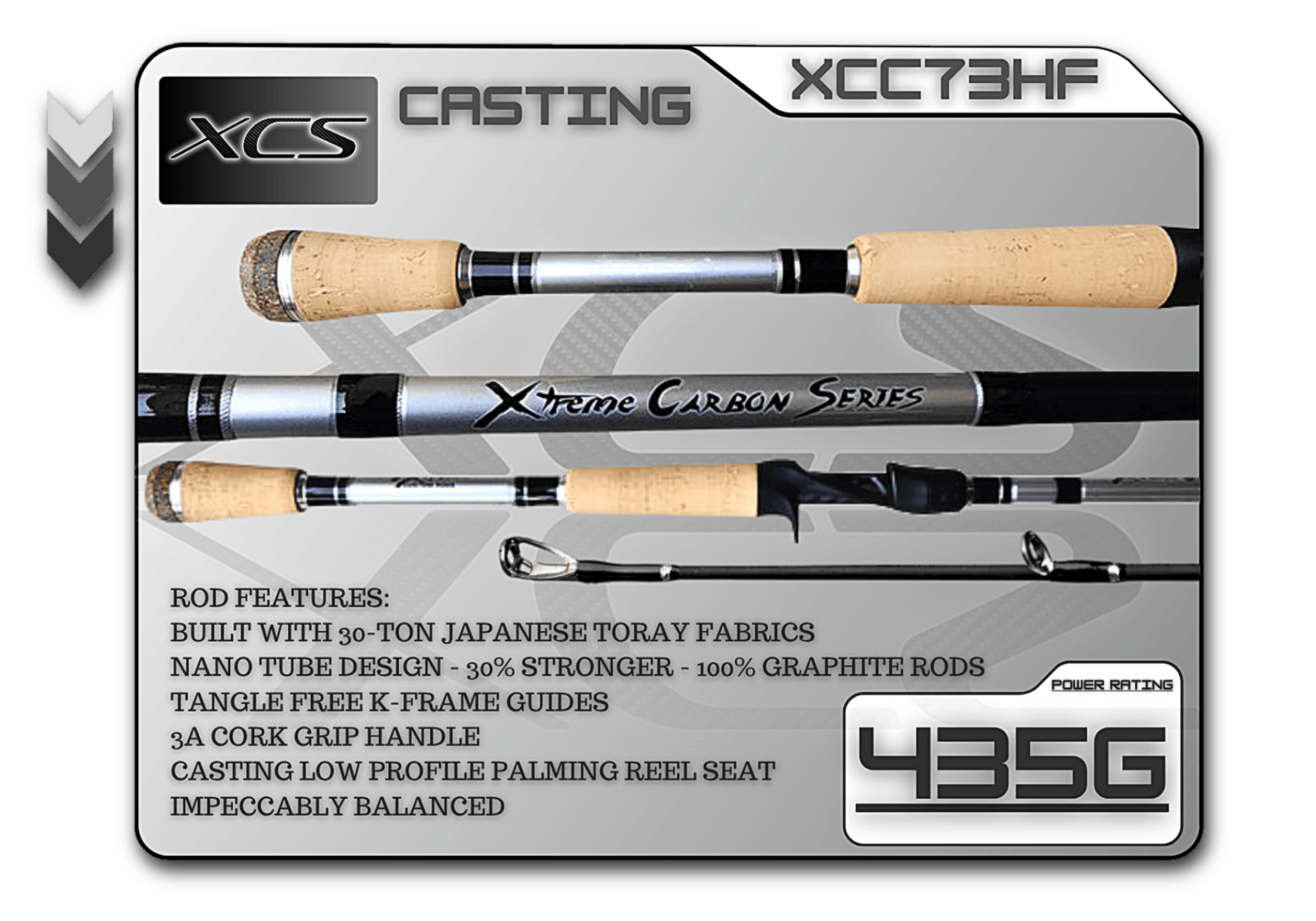 Fish Xtreme Rods Casting Rod XCC73HF (435G) 7'3" Heavy Fast