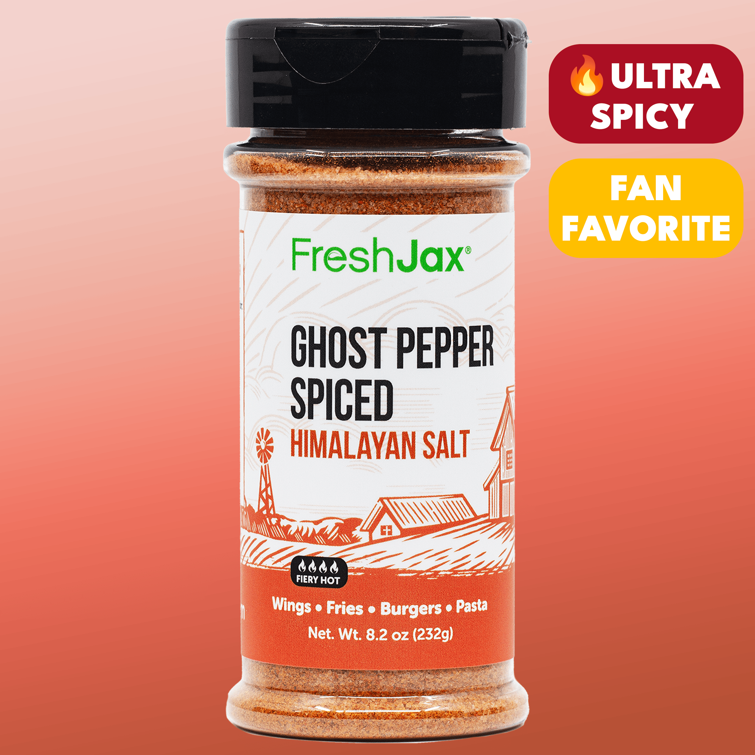 FreshJax Salt Ghost Pepper Hot Himalayan Salt 🌶️🔥 – The Spiciest Salt We Make!