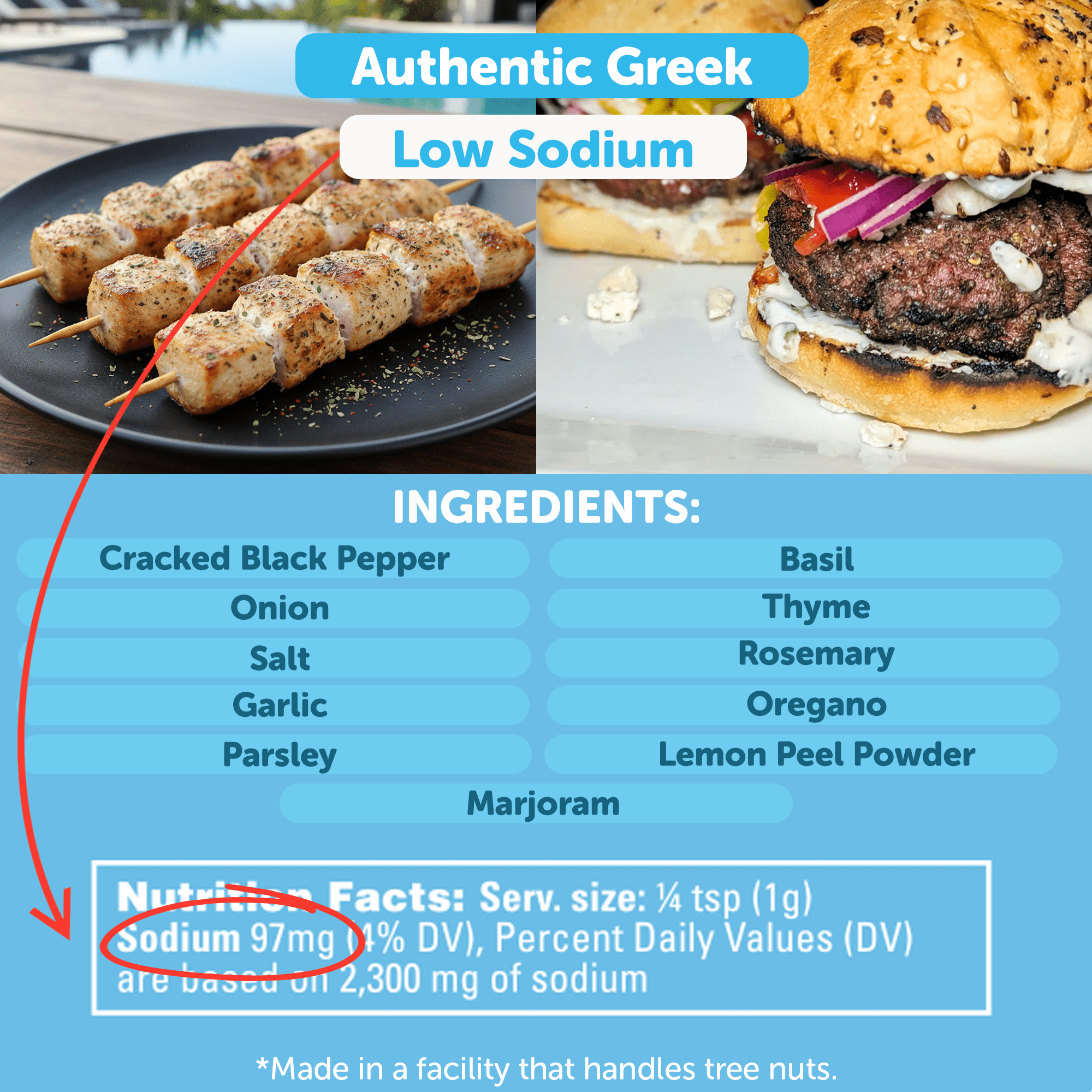 FreshJax Seasoning Authentic Greek Seasoning | Low Sodium, GLP-1 Friendly Mediterranean Herb Mix