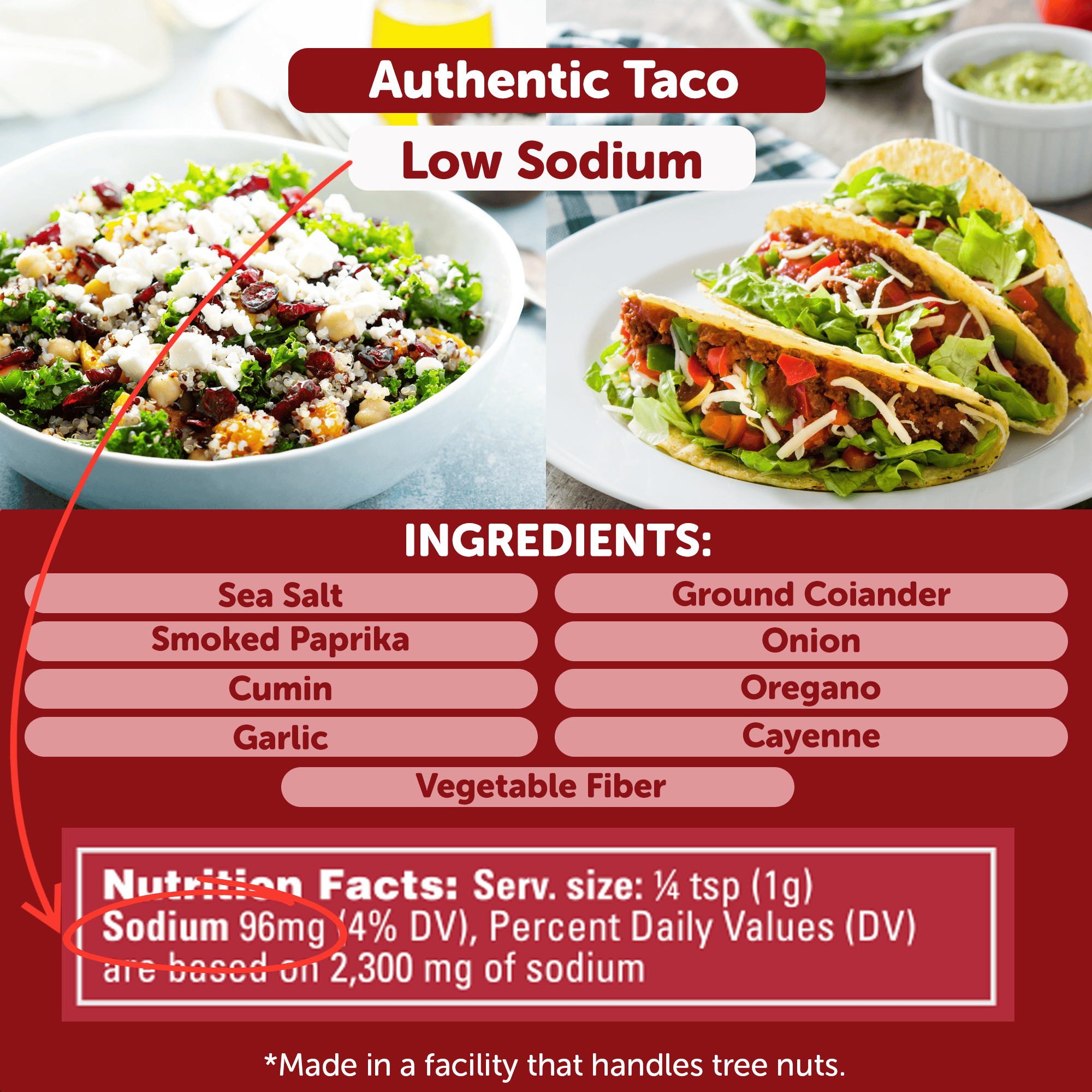 FreshJax Seasoning Low Sodium Taco Seasoning | Clean Label, GLP-1 Friendly Mexican Spice