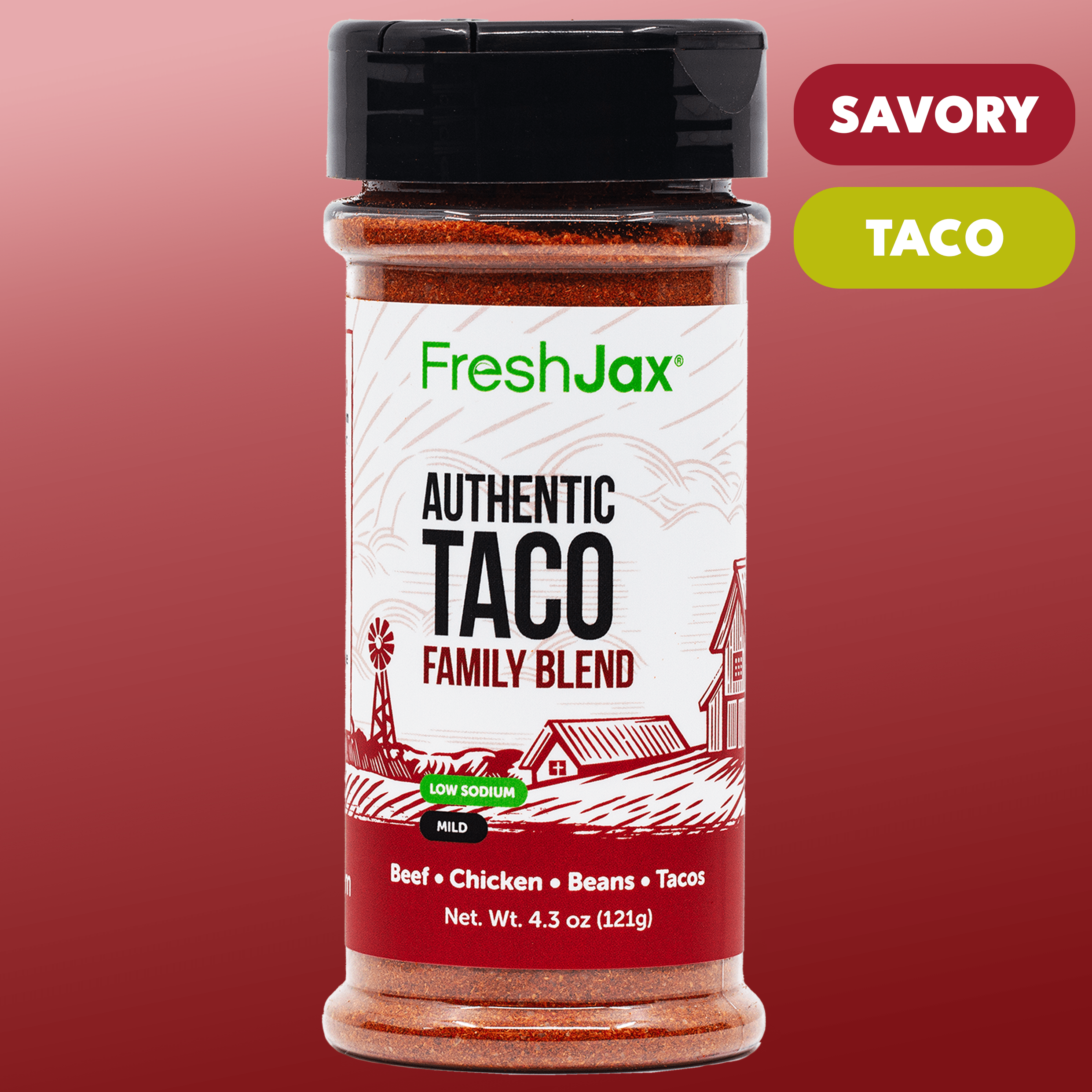 FreshJax Seasoning Low Sodium Taco Seasoning | Clean Label, GLP-1 Friendly Mexican Spice