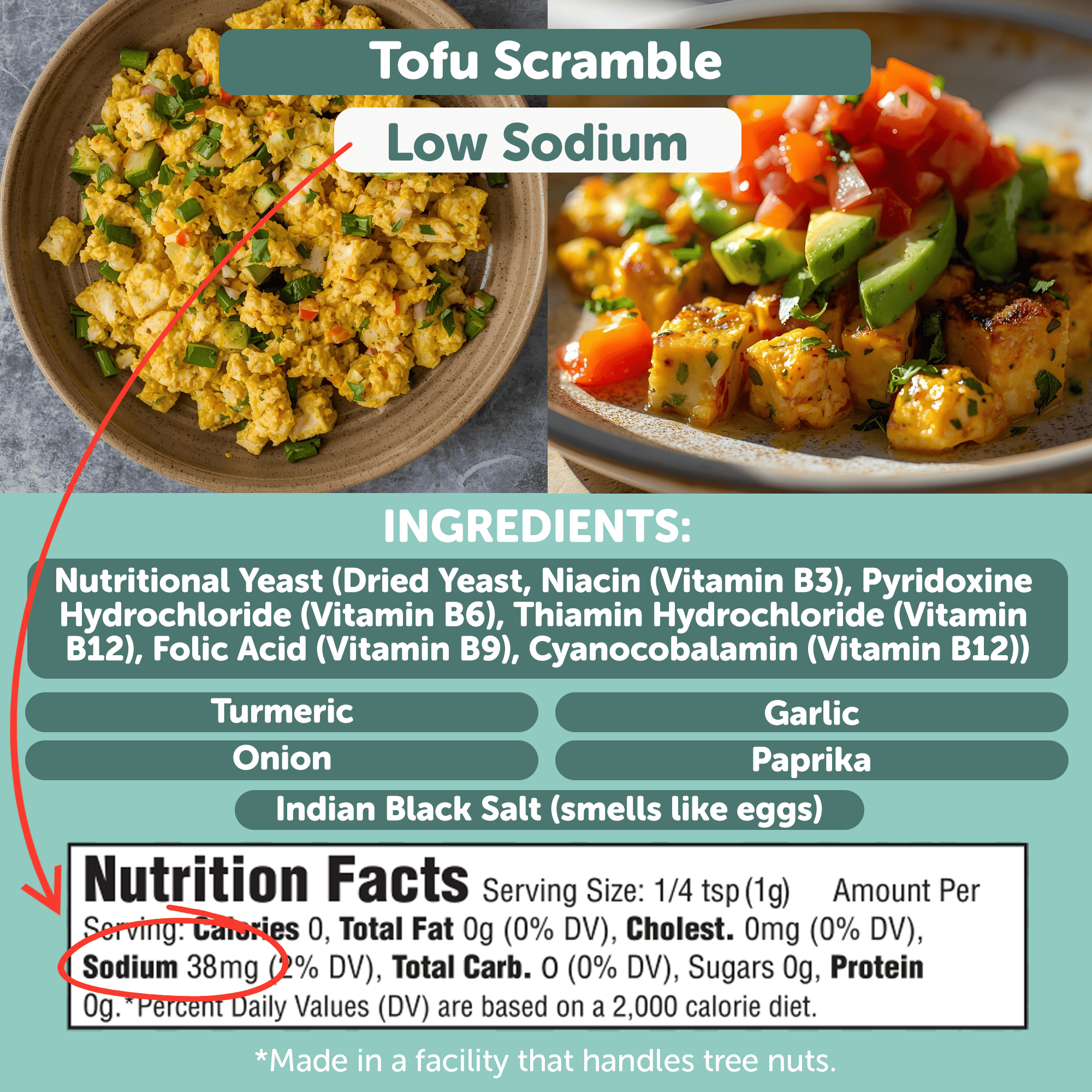 FreshJax Seasoning Tofu Scramble Seasoning – Make Tofu Taste Just Like Eggs!