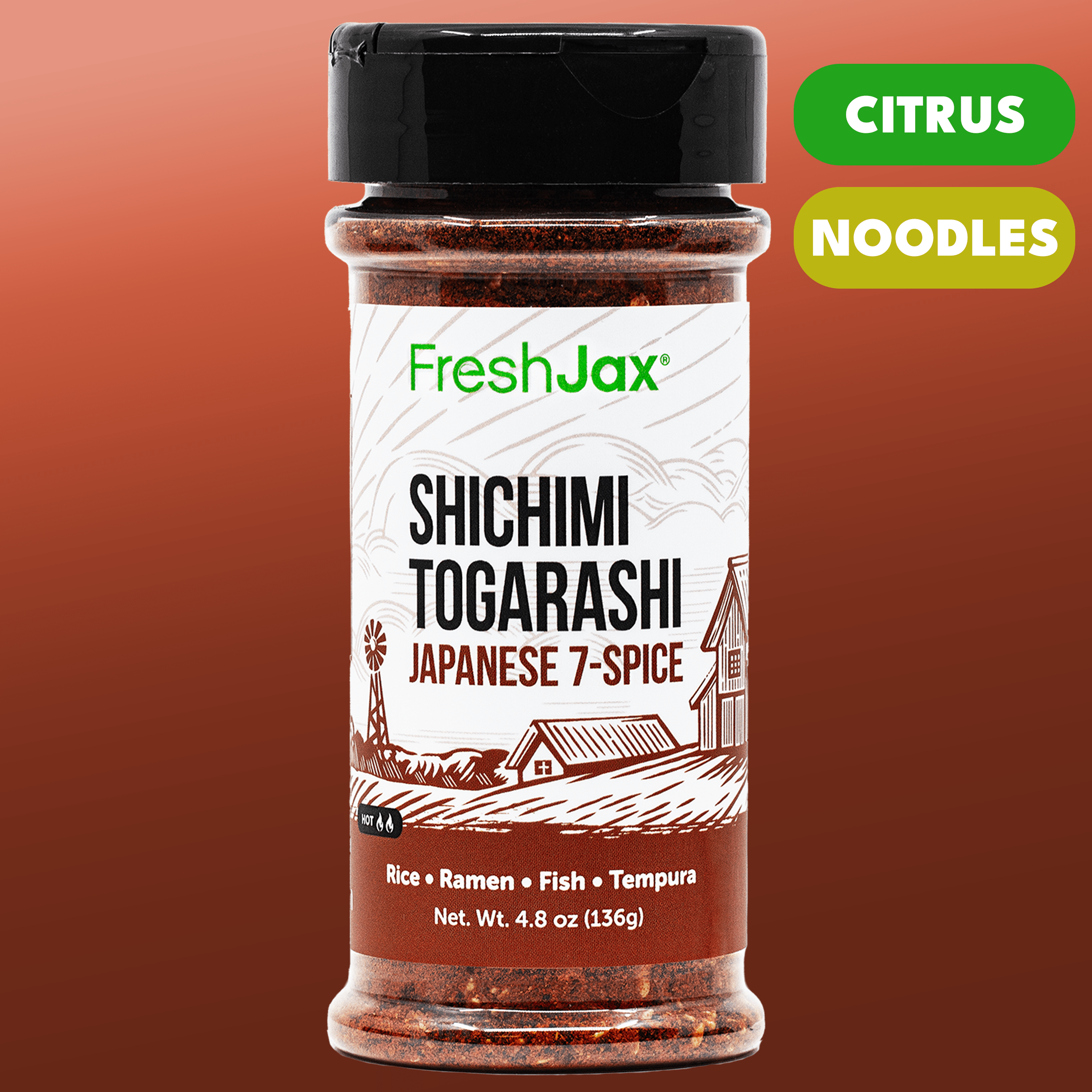 FreshJax Seasonings Shichimi Togarashi Japanese 7-Spice | Low Sodium & GLP-1 Friendly Umami Blend