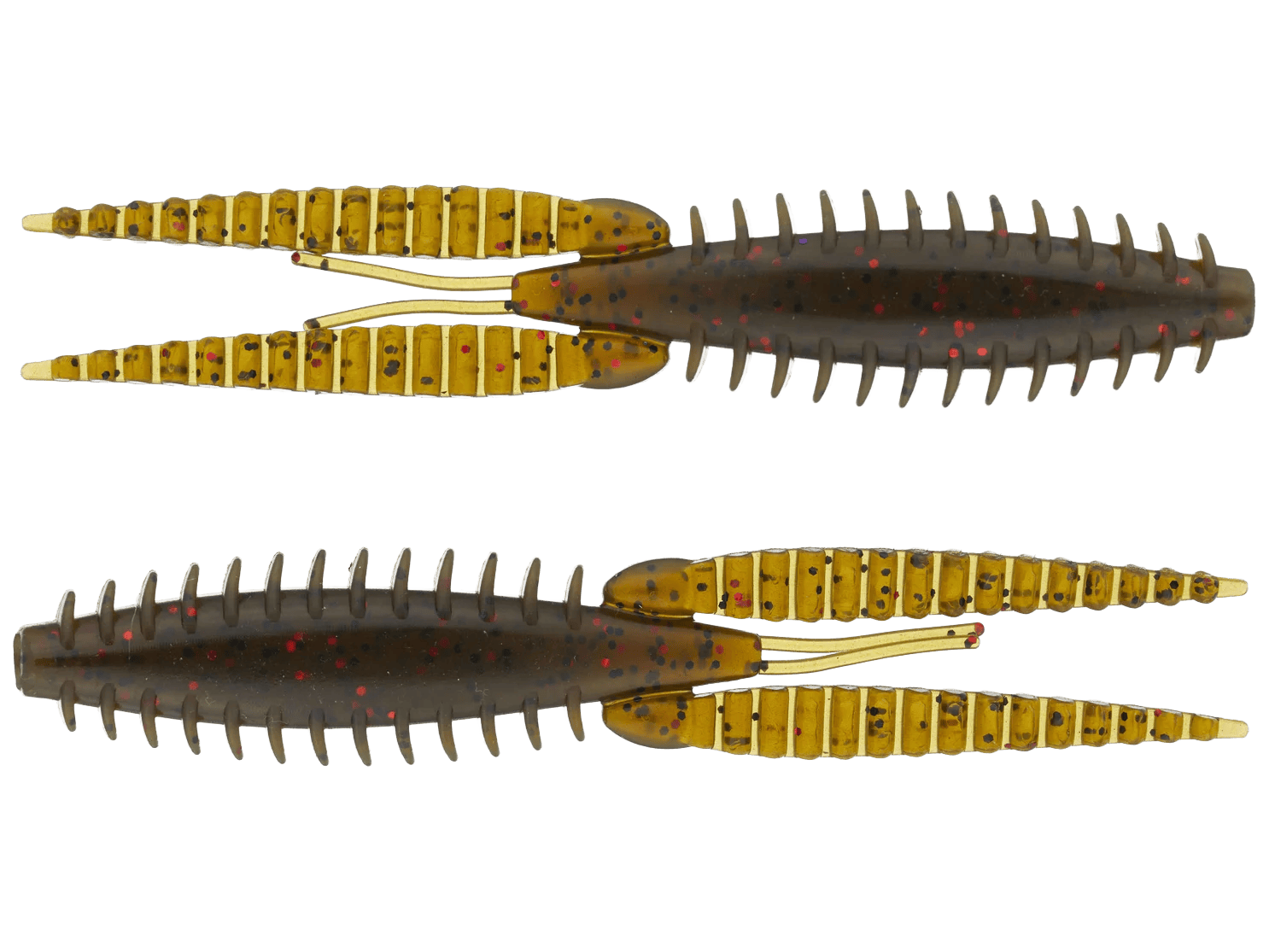 G-Ratt Baits Fishing Lure GREEN PUMPKIN /RED FLAKE / 3" - 8pk Dixie Flip
