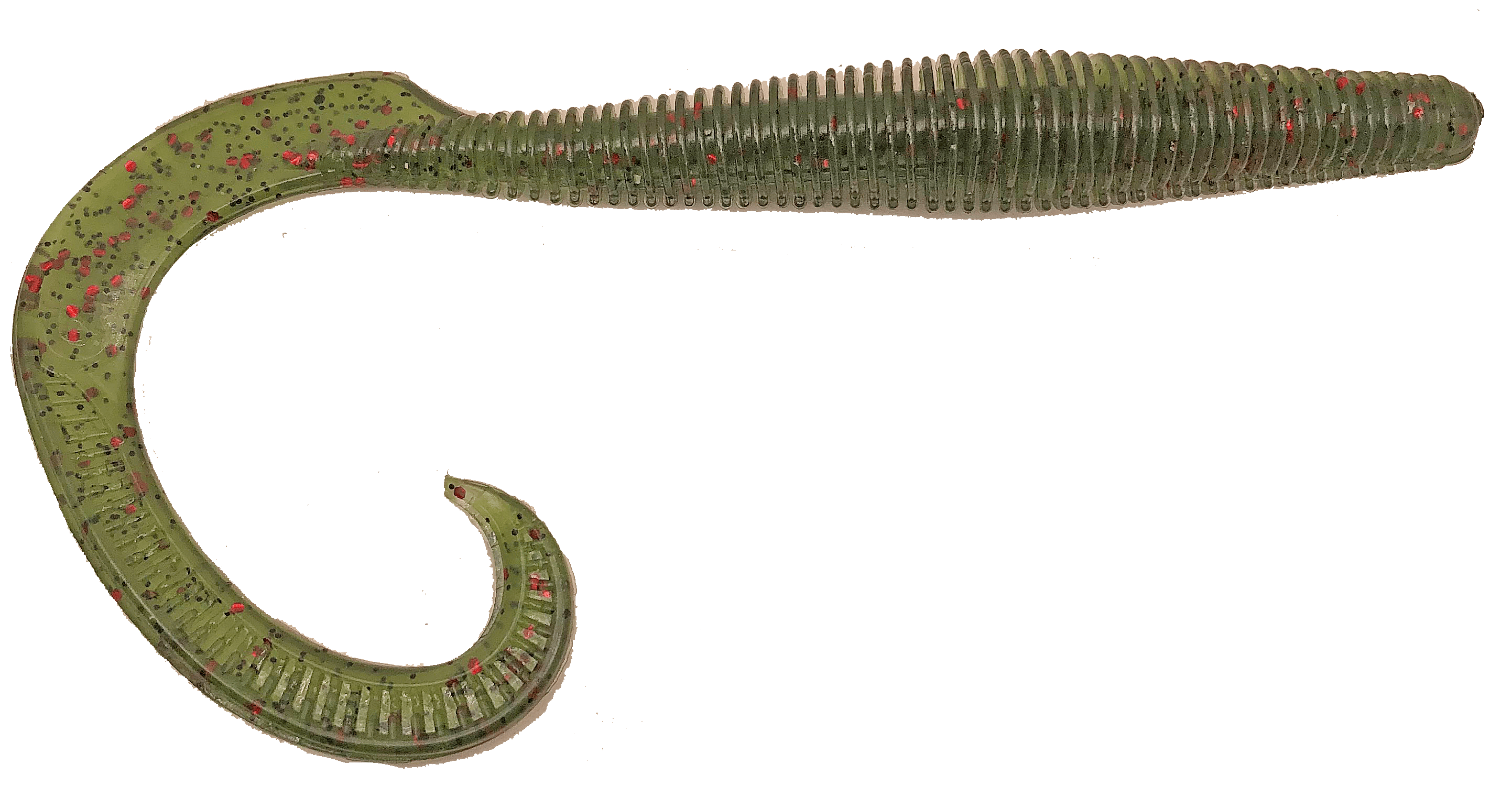 GRANDEBASS Worms Watermelon Red Flake Megatail Rattlesnake