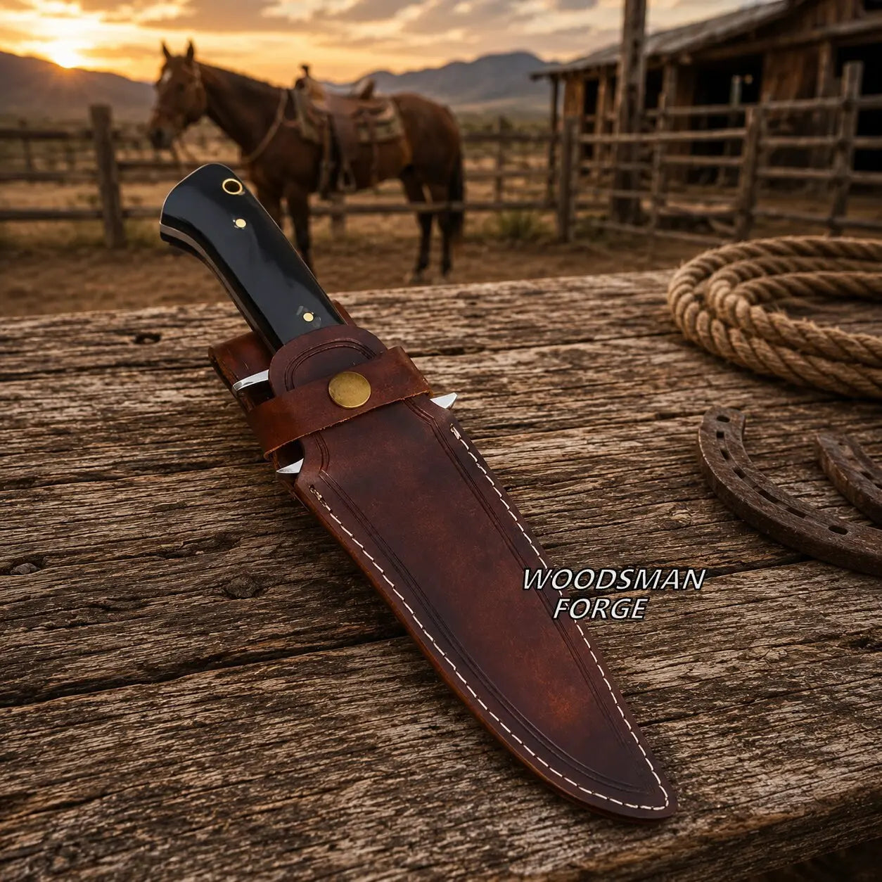 Grimward D2 Micarta Bowie Knife – 13" Full Tang