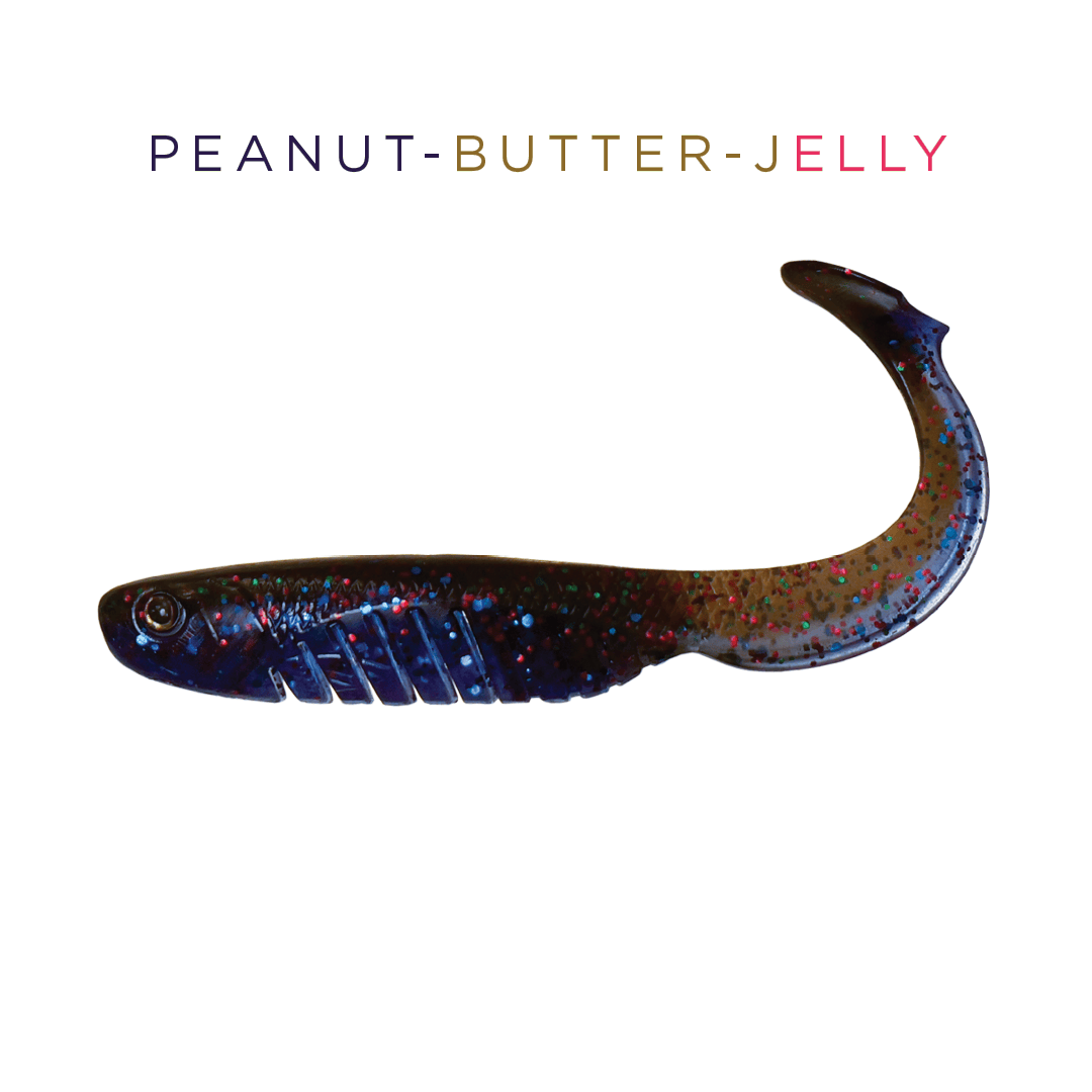 Headbanger Lures 3-1/2" (5-pack) / Peanut Butter & Jelly Headbanger BangerRibs