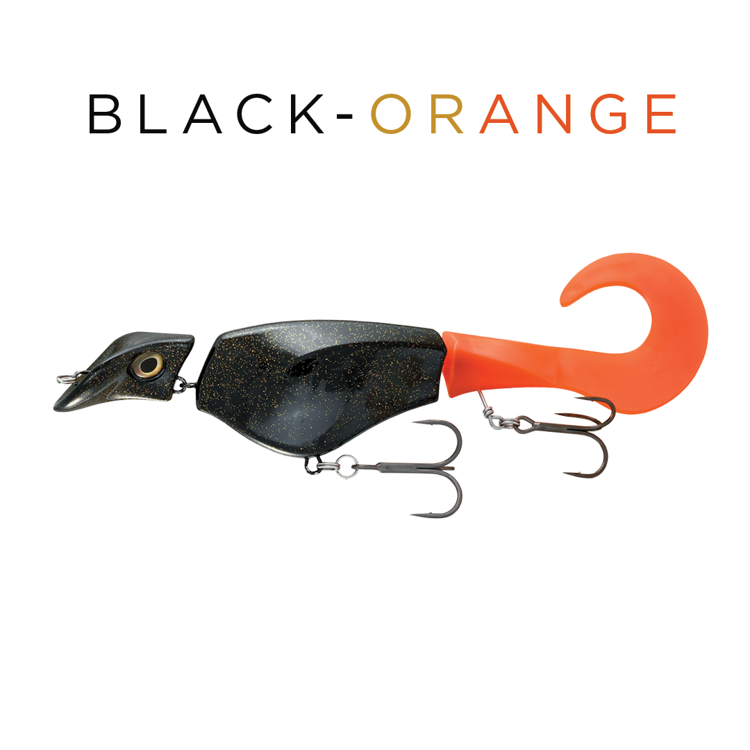 Headbanger Lures Black/Orange Headbanger Colossus Curly 12"