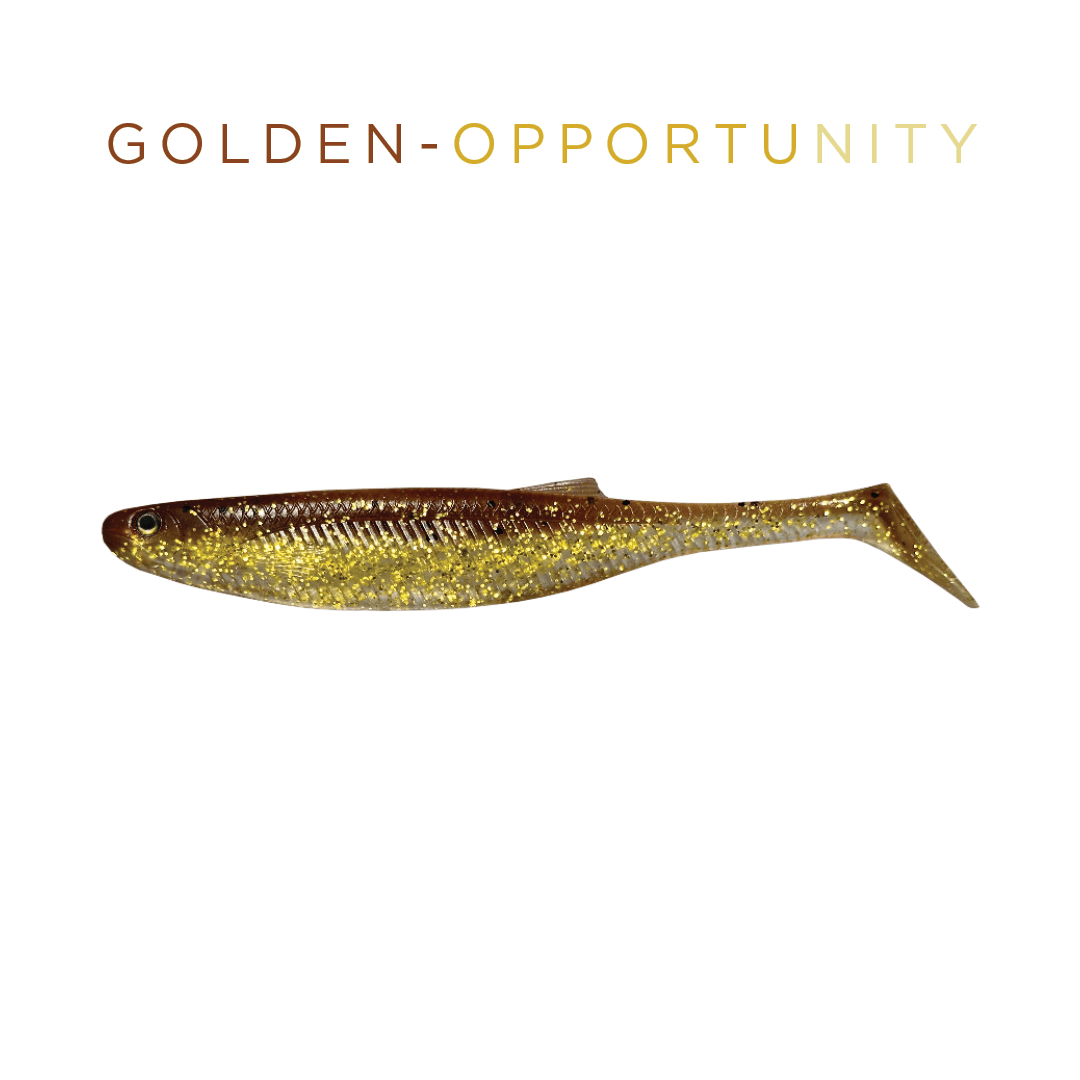 Headbanger Lures Golden Opportunity Headbanger BangerShad 3-1/2" 5-pack