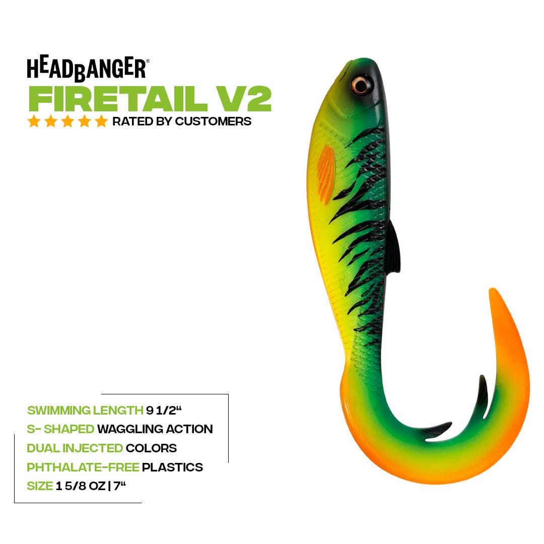 Headbanger Lures Headbanger FireTail V2 7"