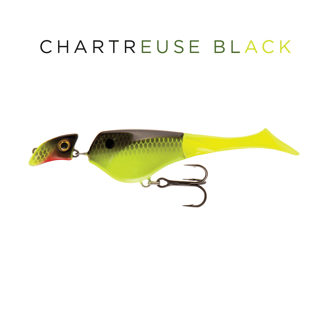 Headbanger Lures Hybrid Baits Floating / Chartreuse/Black Headbanger Shad 4-1/2"