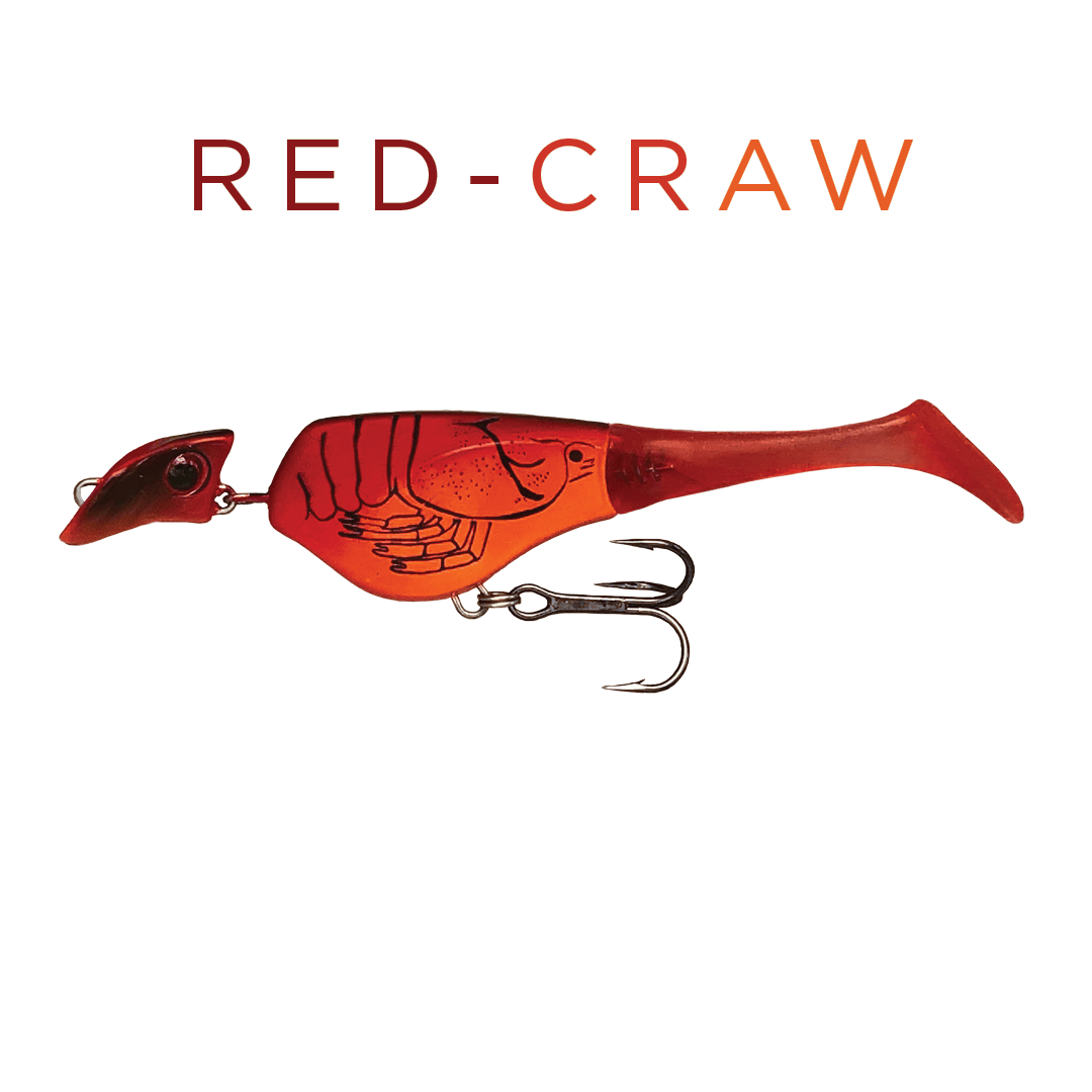 Headbanger Lures Hybrid Baits Floating / Red Craw Headbanger Shad 4-1/2"