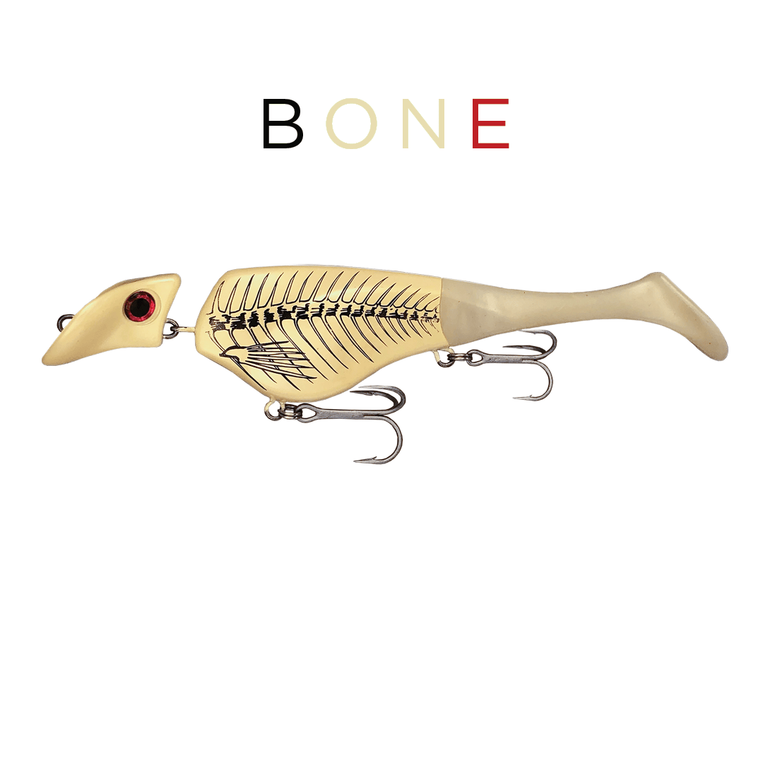 Headbanger Lures Hybrid Baits Sinking / Bone Headbanger Shad 6"