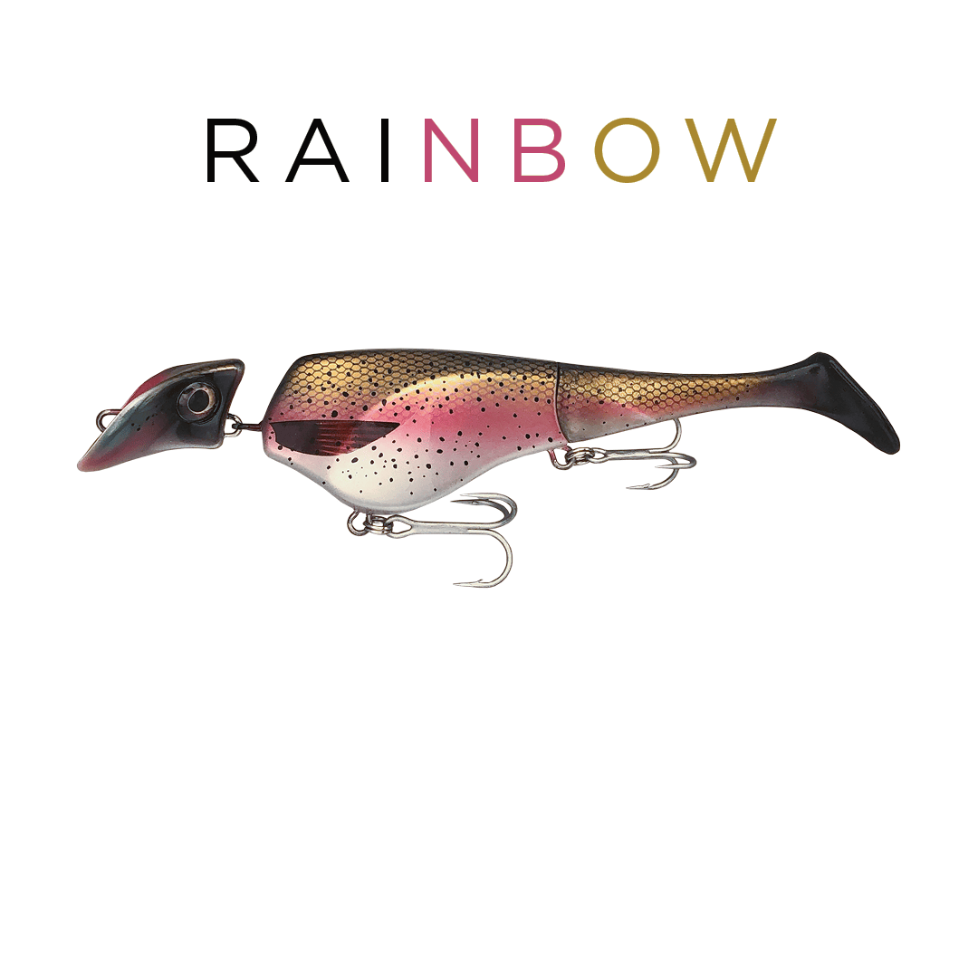Headbanger Lures Hybrid Baits Suspending / Rainbow Trout Headbanger Shad 9"
