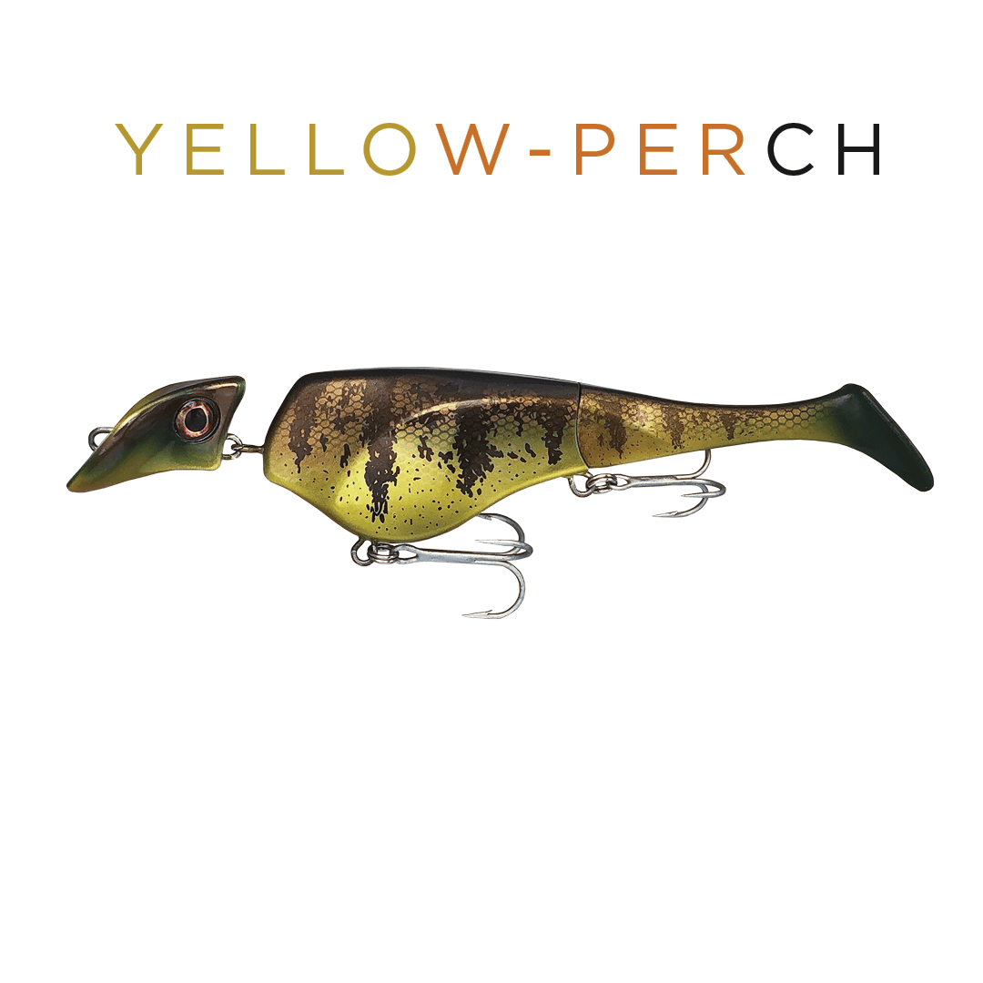 Headbanger Lures Hybrid Baits Suspending / Yellow Perch Headbanger Shad 9"