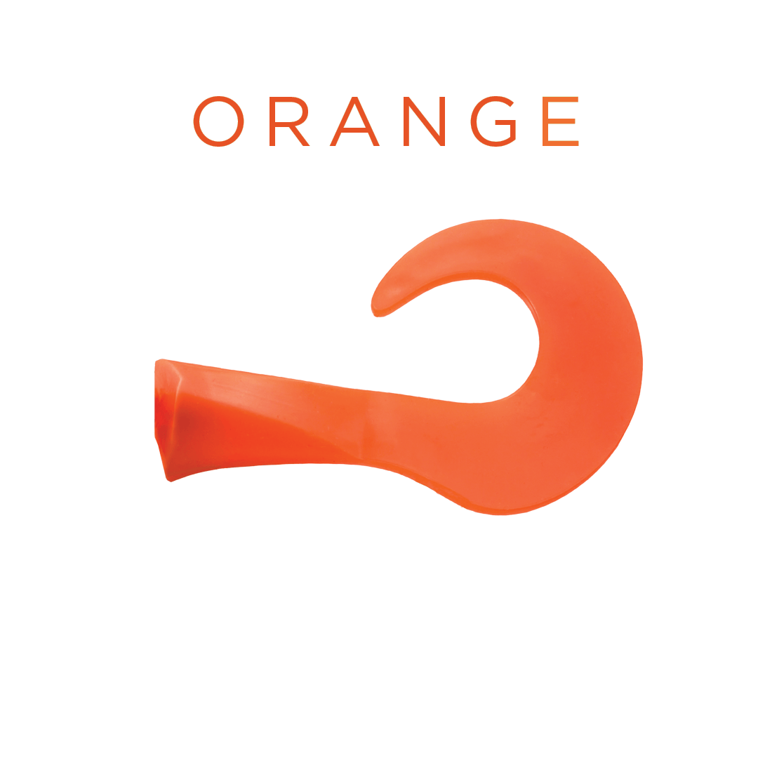Headbanger Lures Orange Colossus Curly Replacement Tail