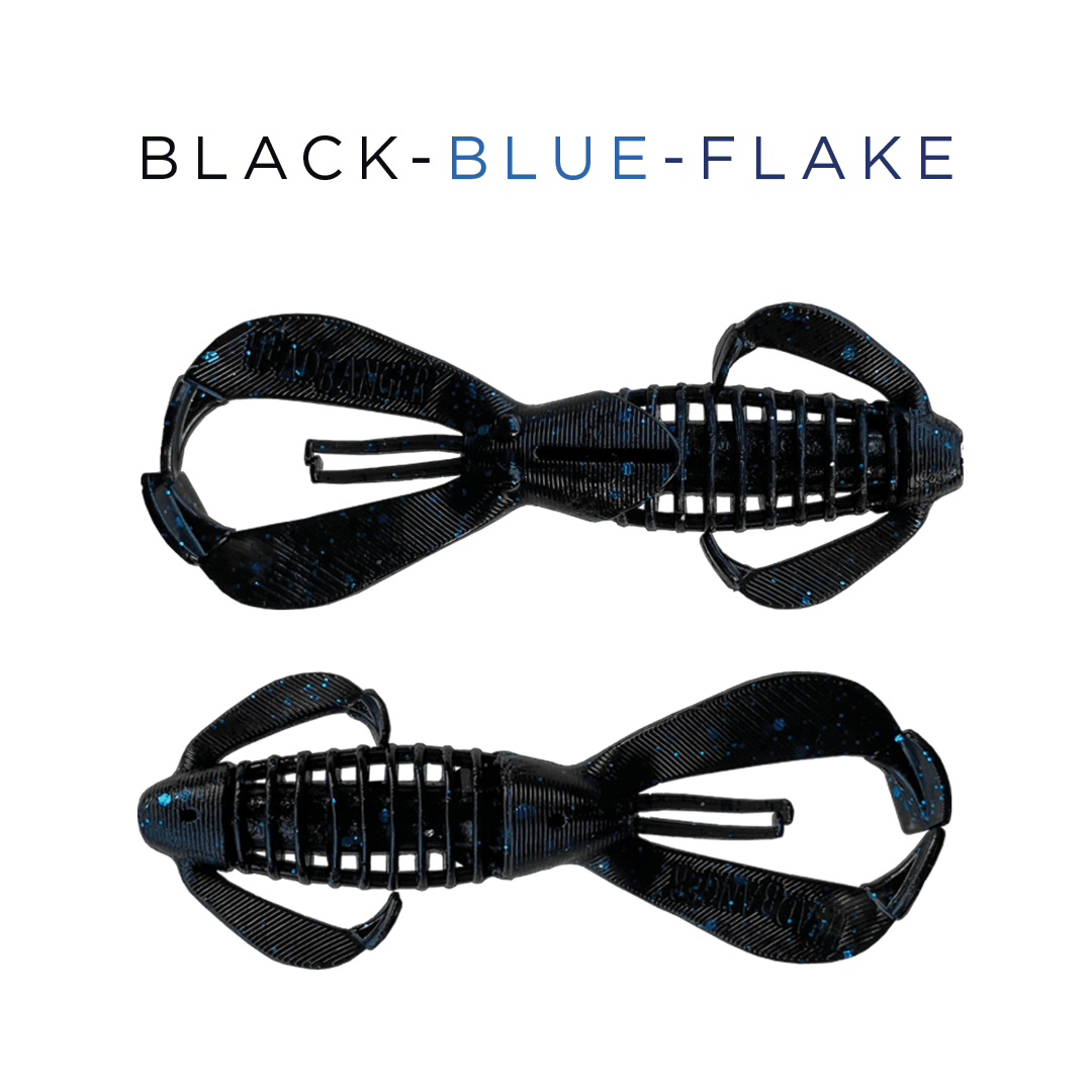 Headbanger Lures Soft Baits 4" (7-pack) / Black Blue Flake Headbanger BangerBug