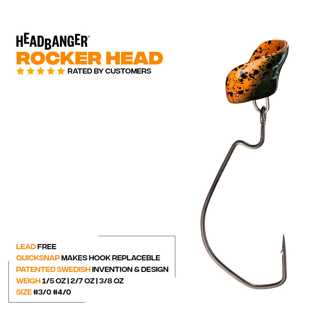 Headbanger Lures Terminal Tackle Headbanger RockerHead 3-pack