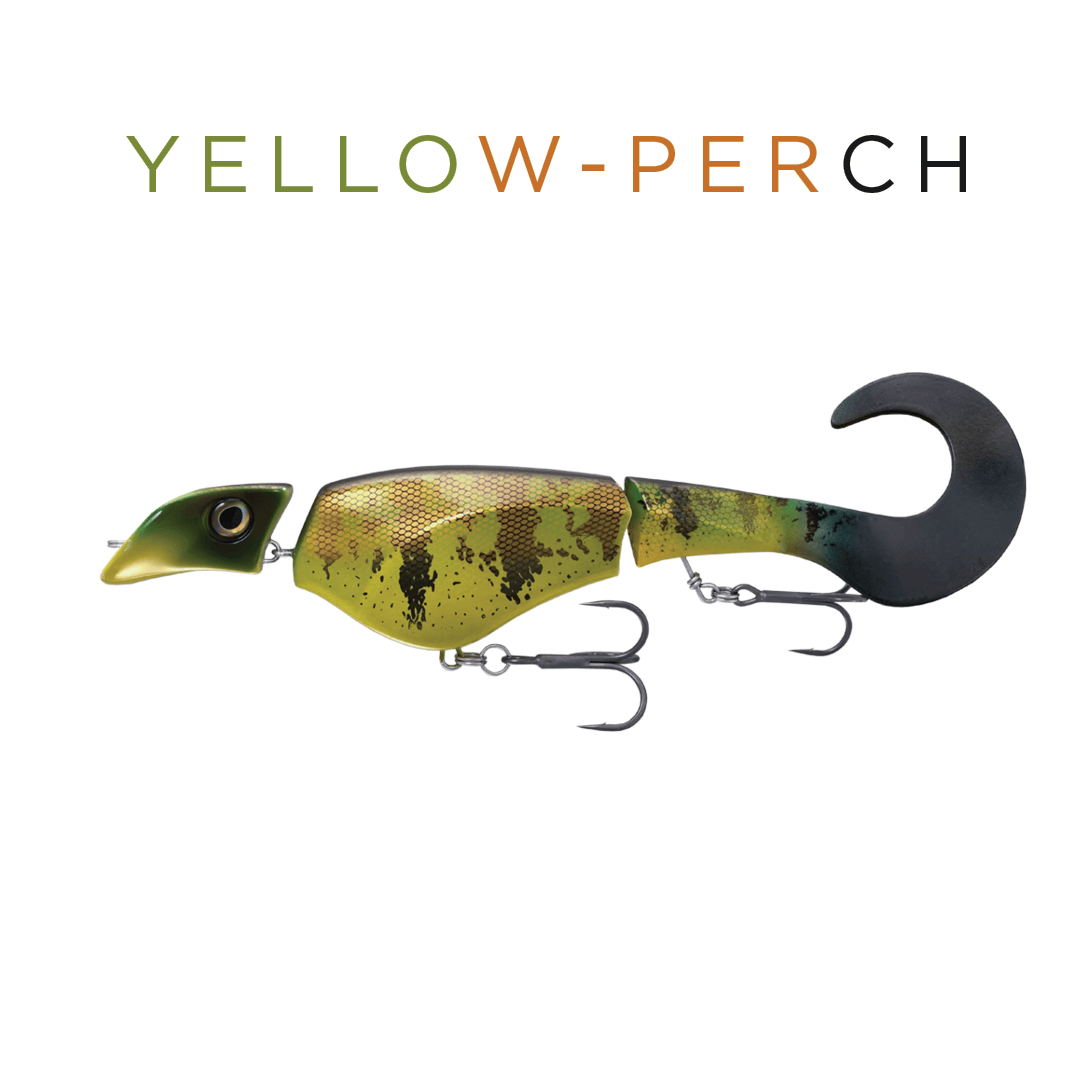 Headbanger Lures Yellow Perch Headbanger Colossus Curly 12"