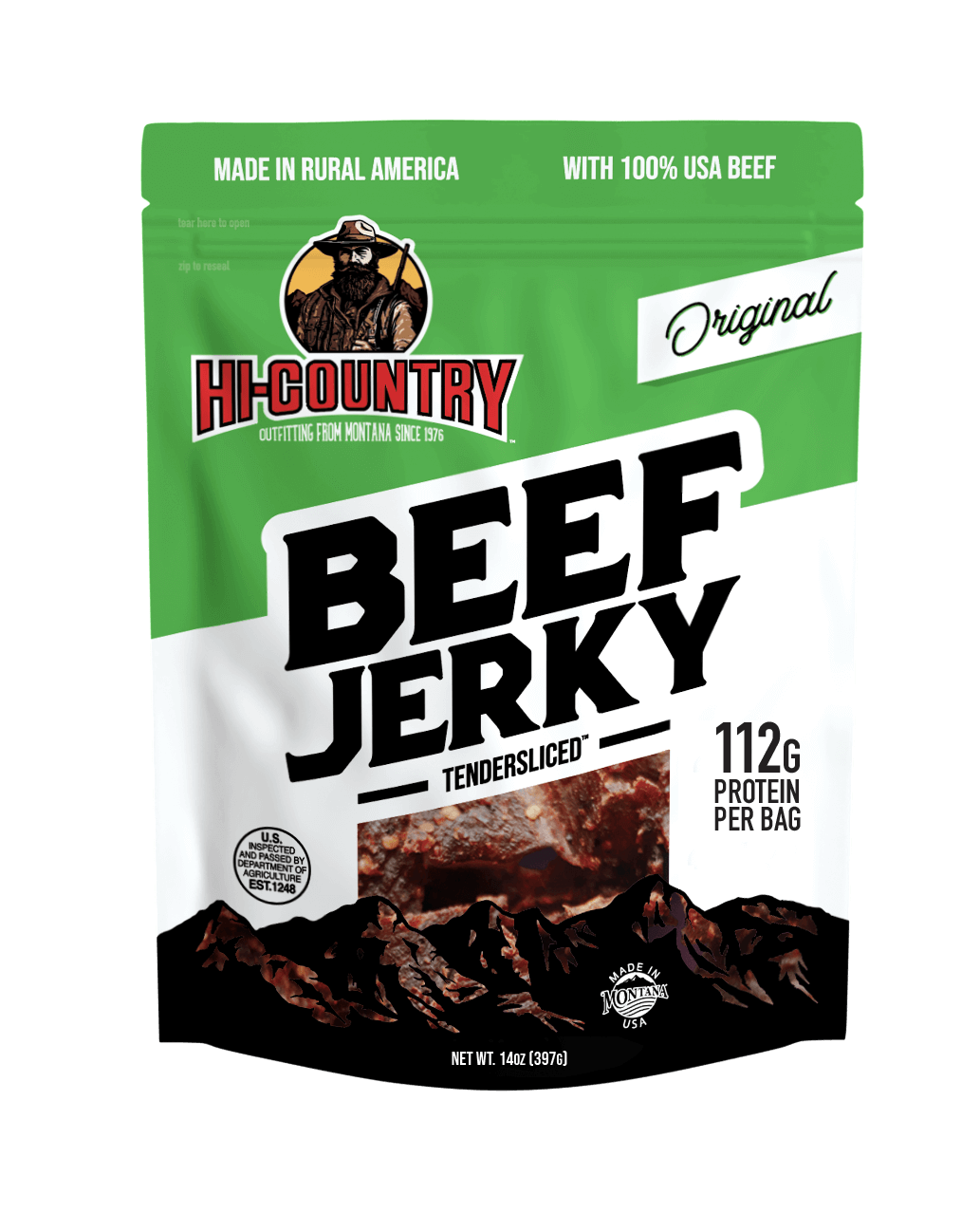 Hi-Country Snack Foods Inc. Jerky 14oz Original Beef Jerky