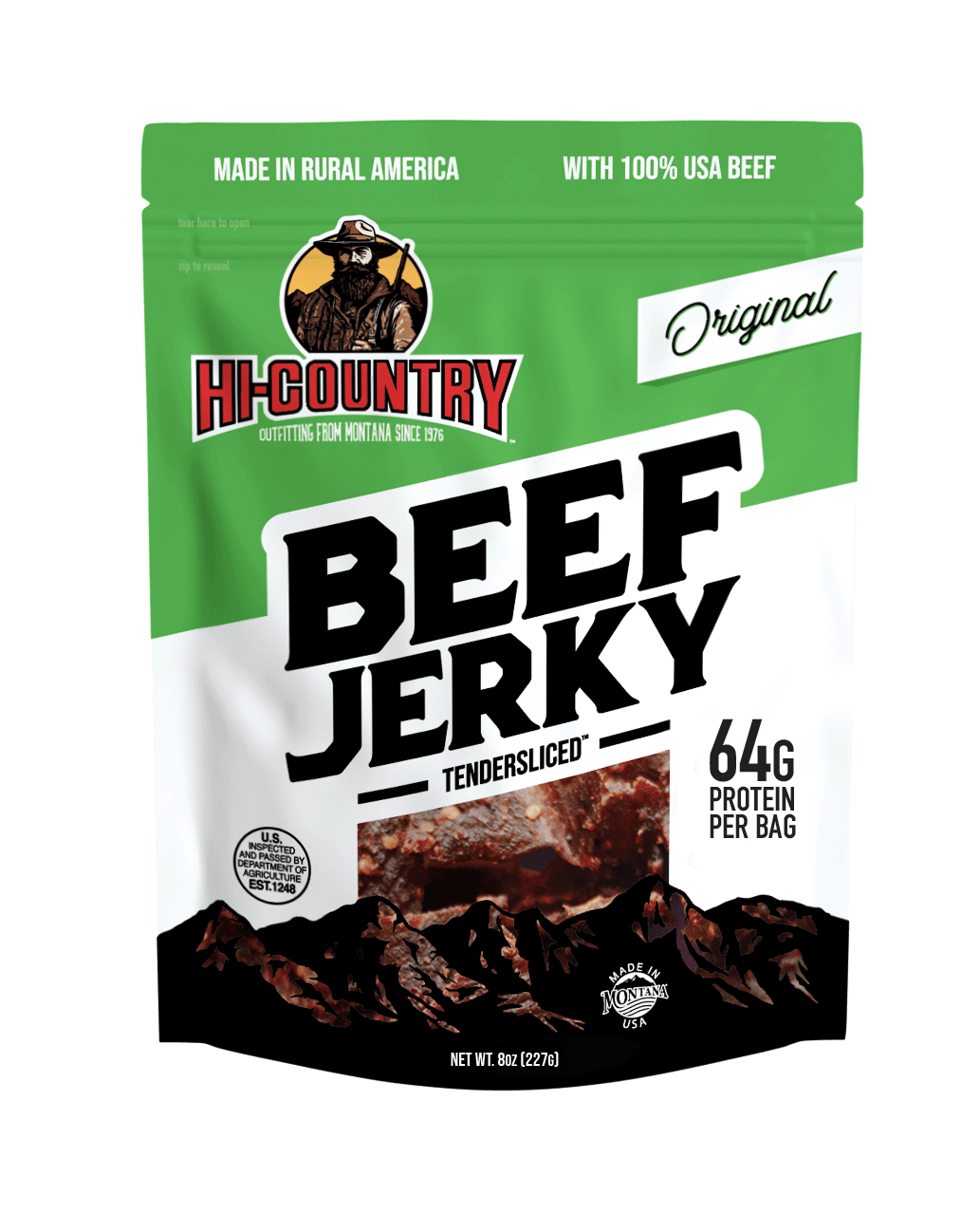 Hi-Country Snack Foods Inc. Jerky 8oz Original Beef Jerky