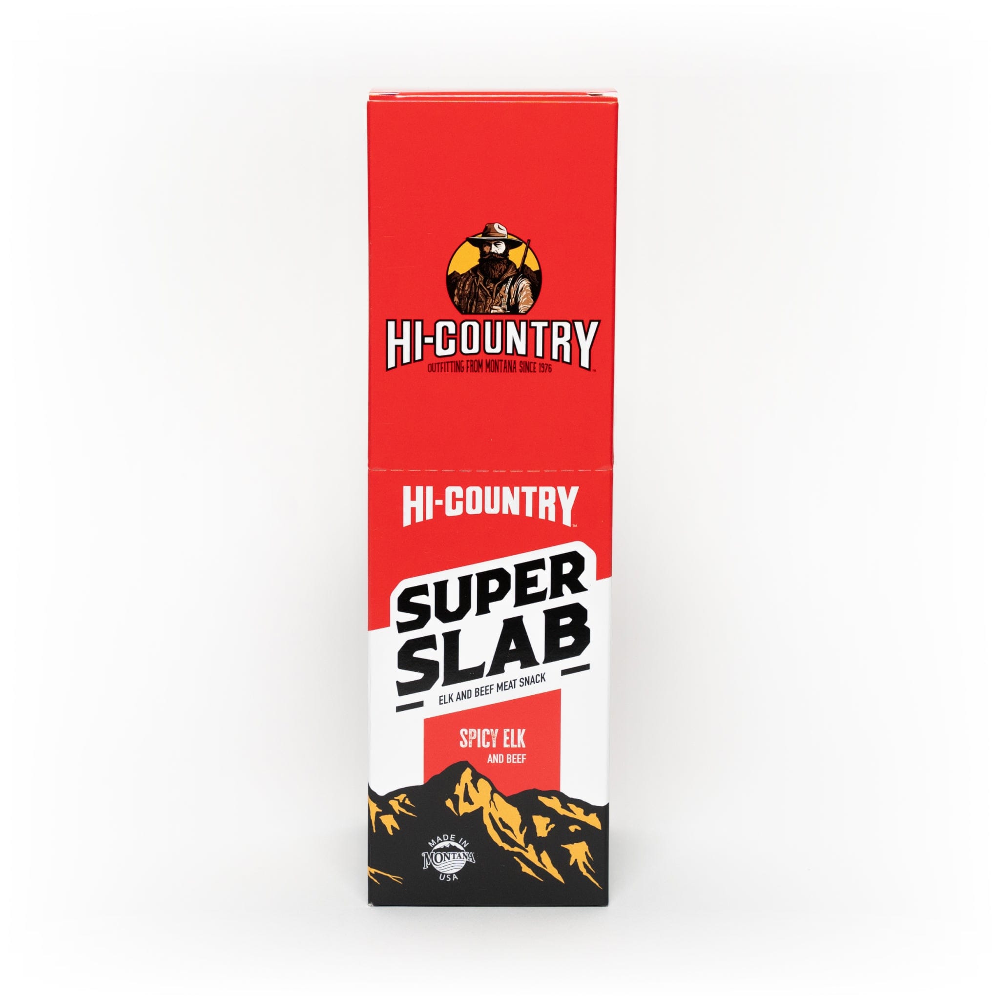 Hi-Country Snack Foods Inc. Jerky Hot & Spicy Elk Super Slab Caddy 20 CT