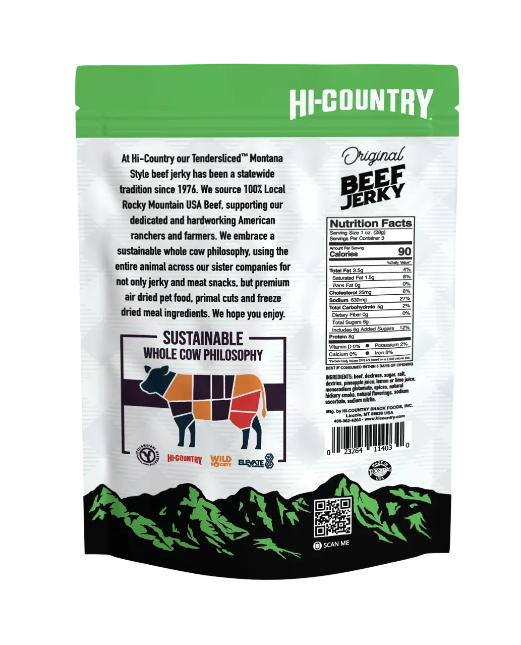 Hi-Country Snack Foods Inc. Jerky Original Beef Jerky