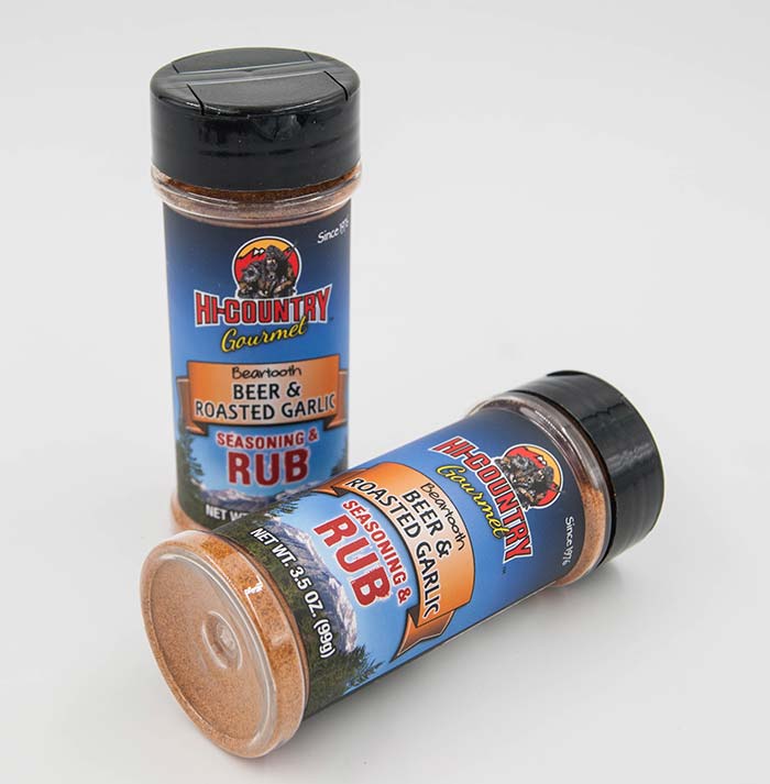 Hi-Country Snack Foods Inc. Seasoning Rub Shaker Rubs - Beer & Roasted Garlic 3.5 oz.