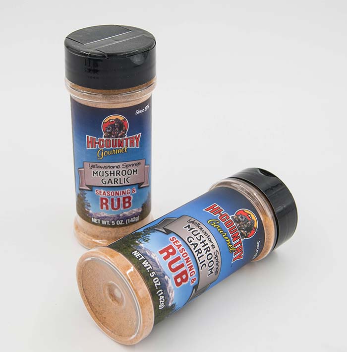 Hi-Country Snack Foods Inc. Seasoning Rub Shaker Rubs - Mushroom Garlic Seasoning 5 oz.