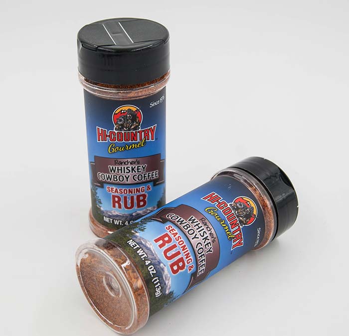 Hi-Country Snack Foods Inc. Seasoning Rub Shaker Rubs - Whiskey Cowboy Coffee Seasoning 4 oz.
