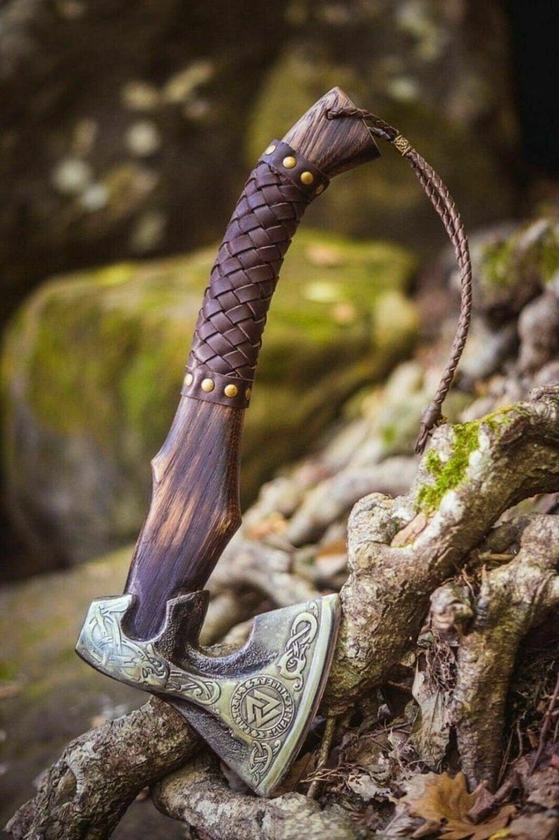KBS Knives Store Axe 1095 Steel Hand Engraved Axe